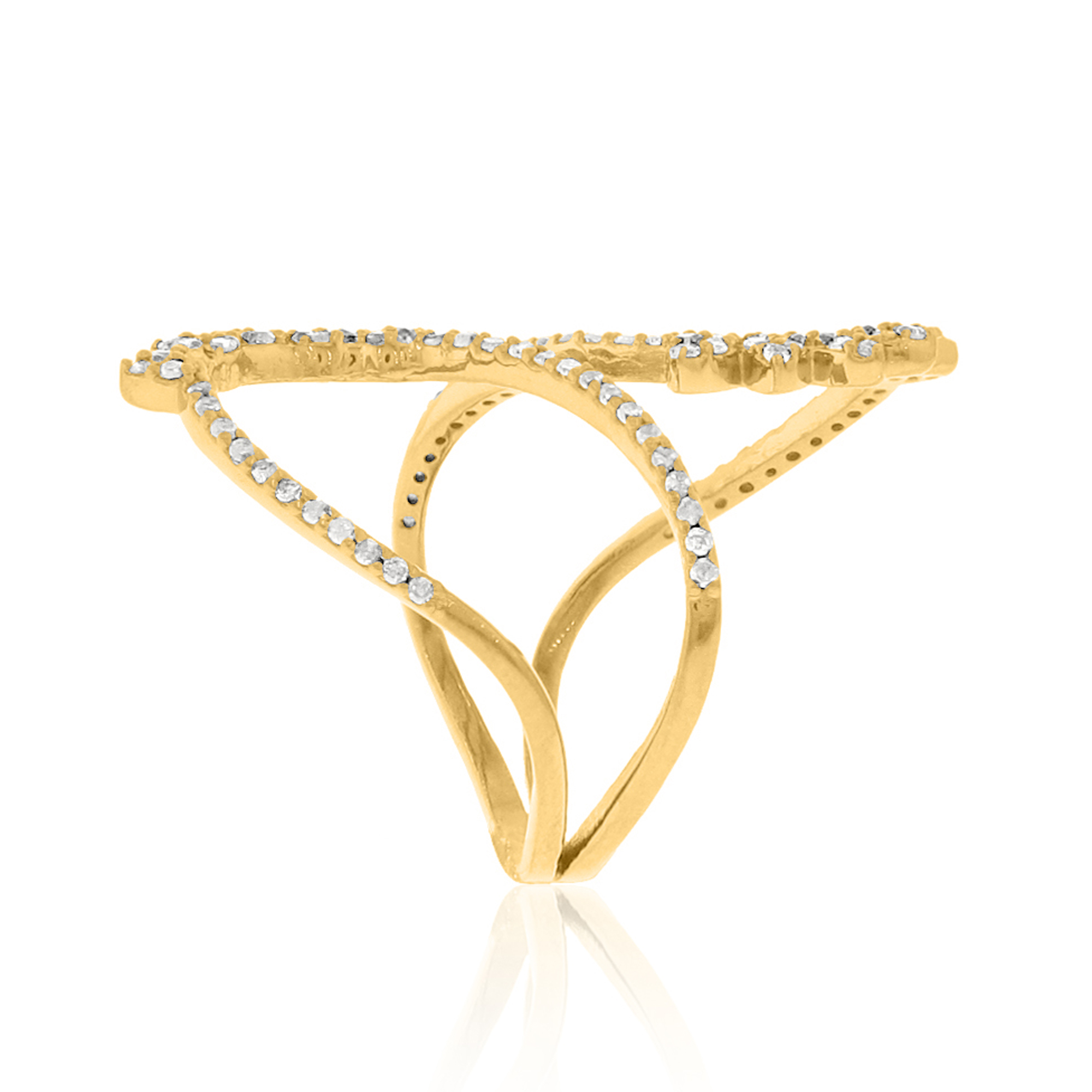 Sterling Silver Diamond Ring Guard