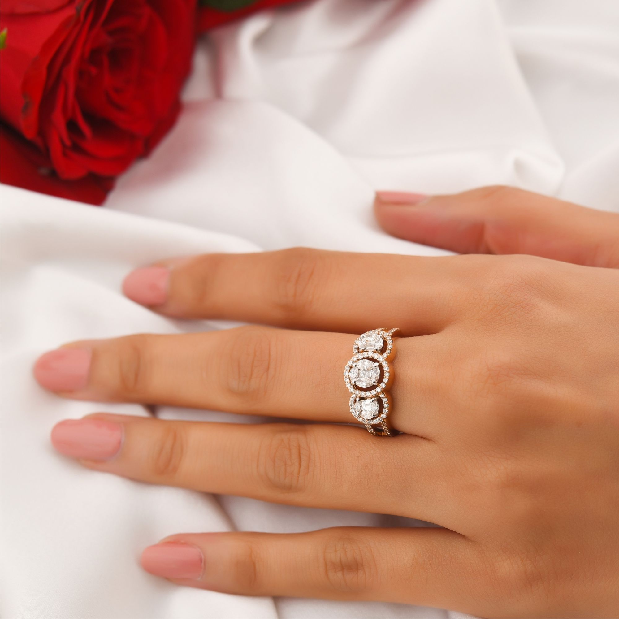 Rose Gold Fancy Diamond Ring