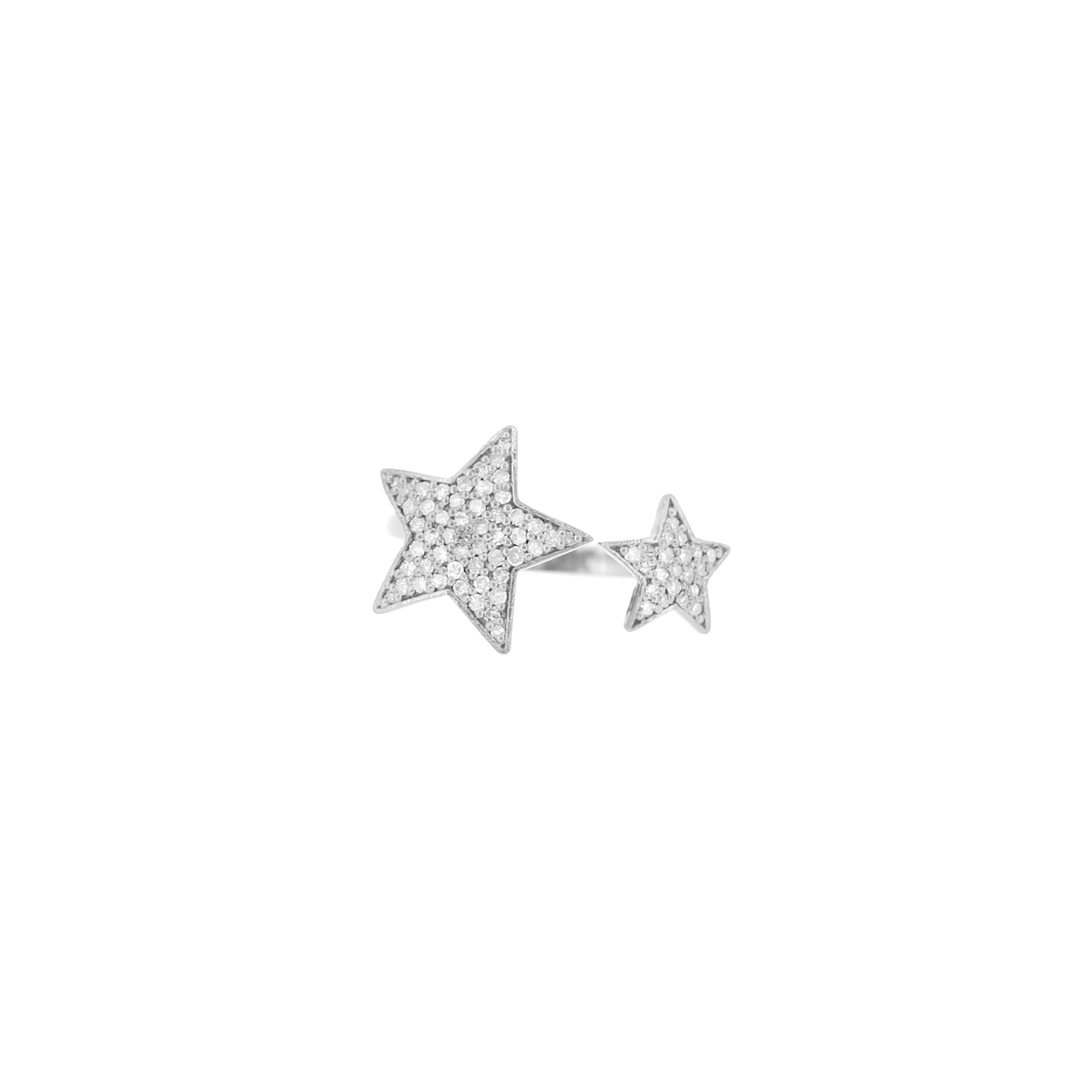 Sterling Silver Star Gap Ring