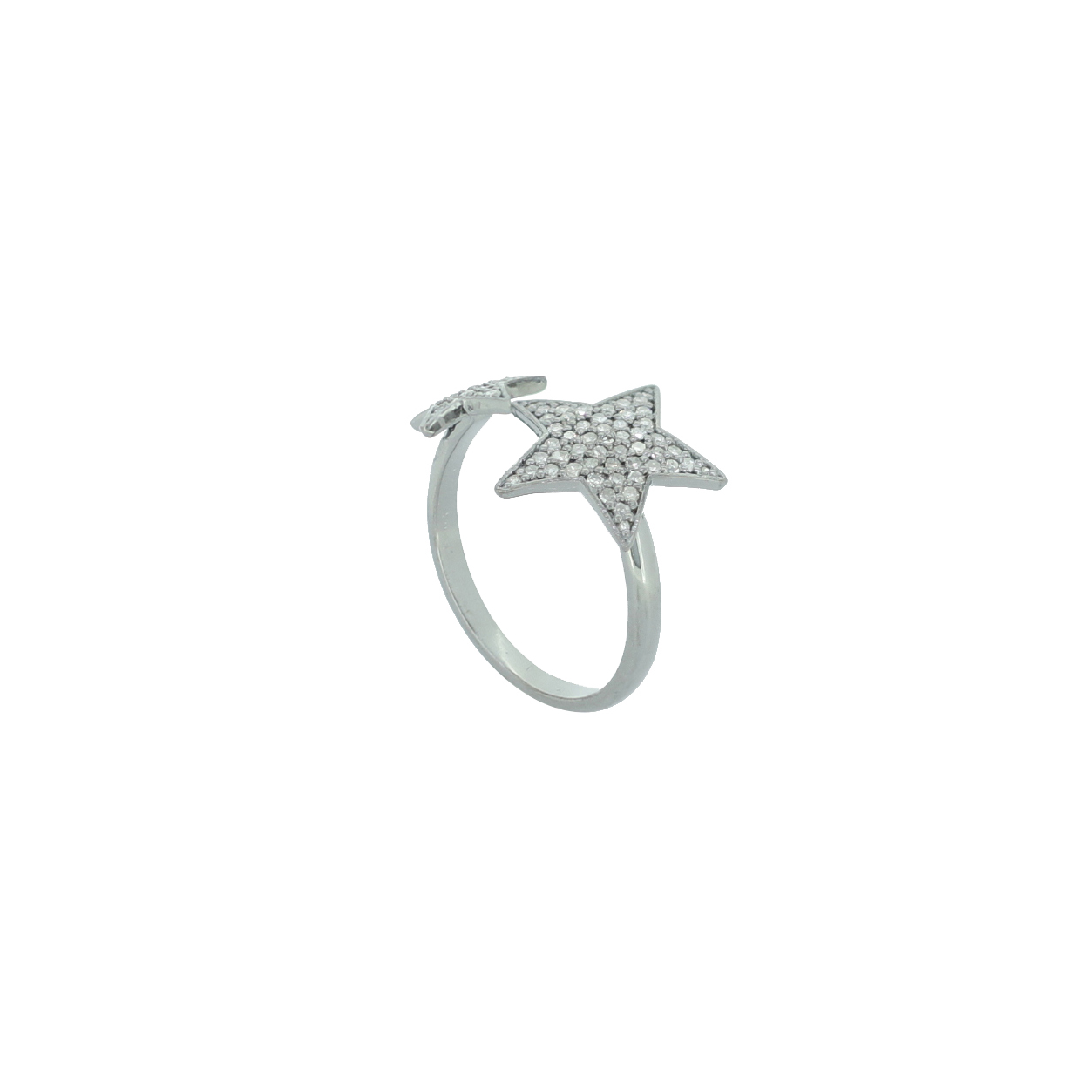 Sterling Silver Star Gap Ring
