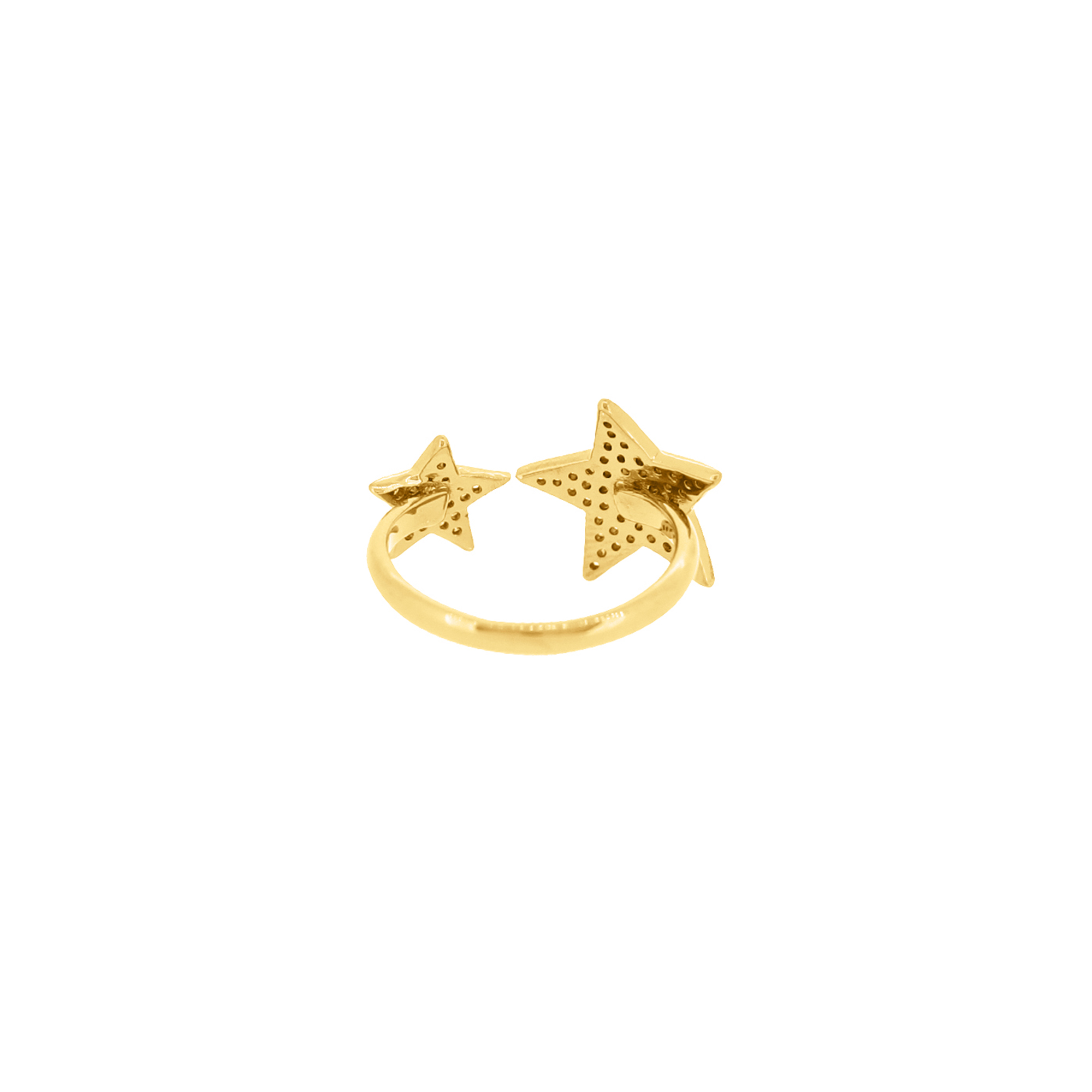 Sterling Silver Star Gap Ring