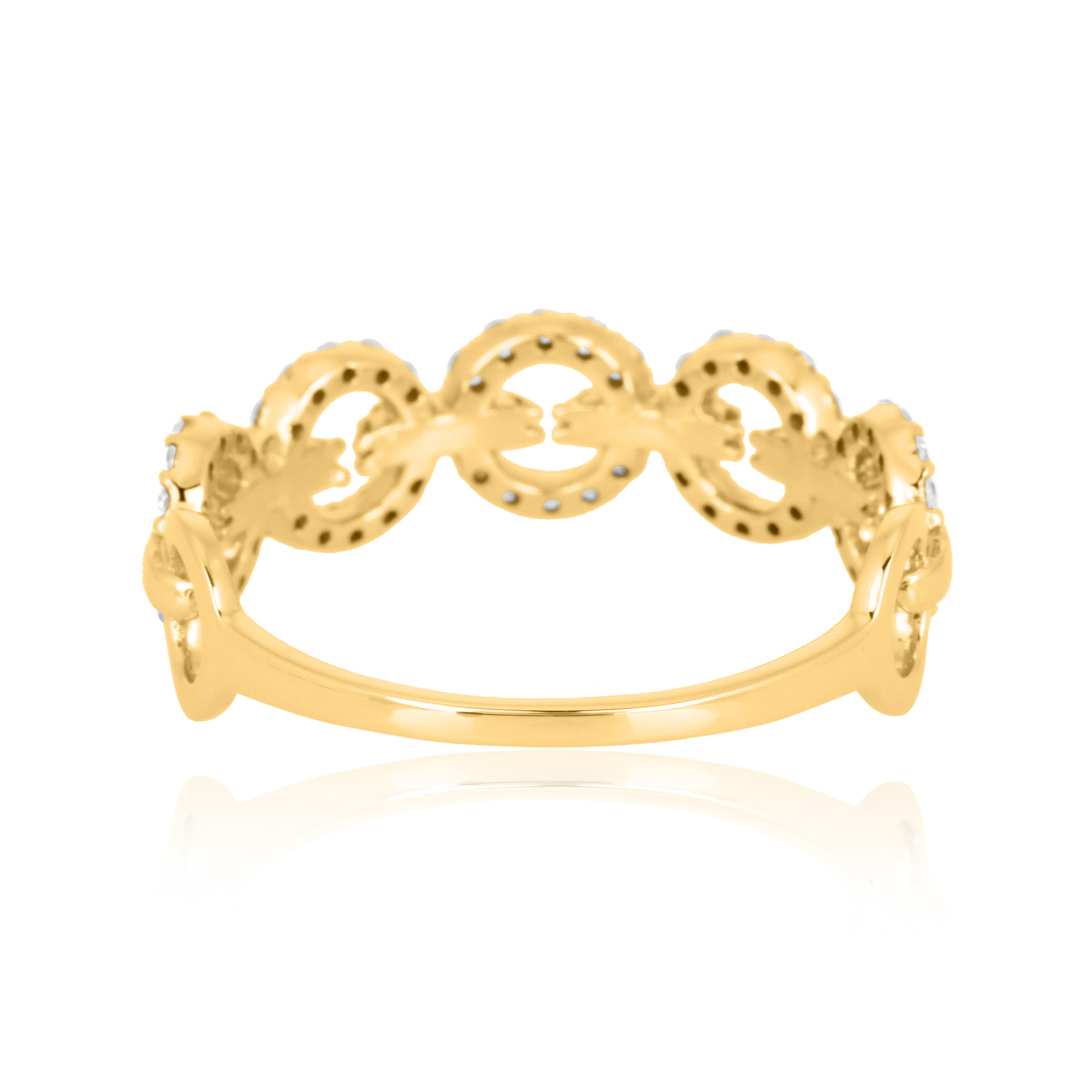 Yellow Gold Link Diamond Ring
