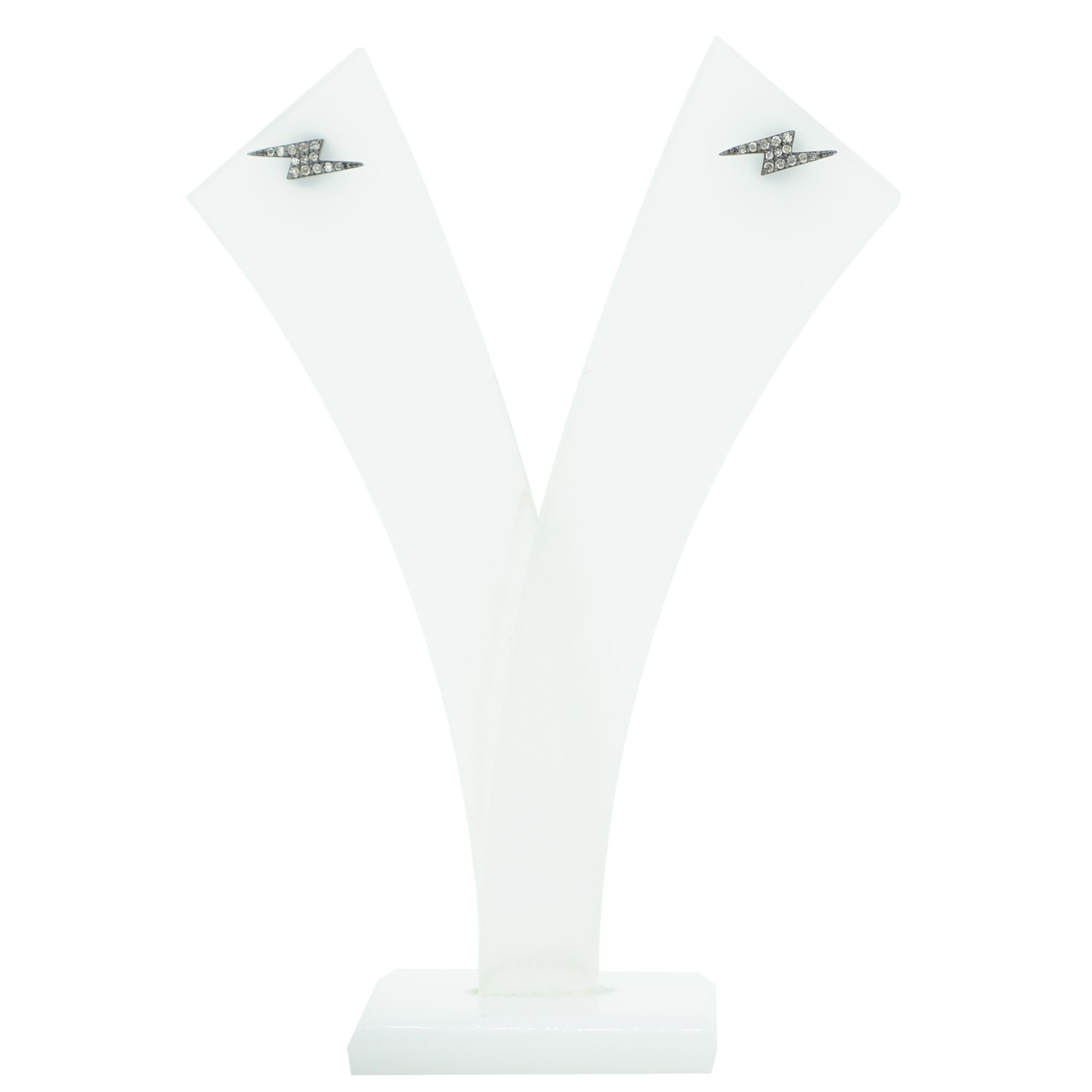 Sterling Silver Classic Lightening Studs