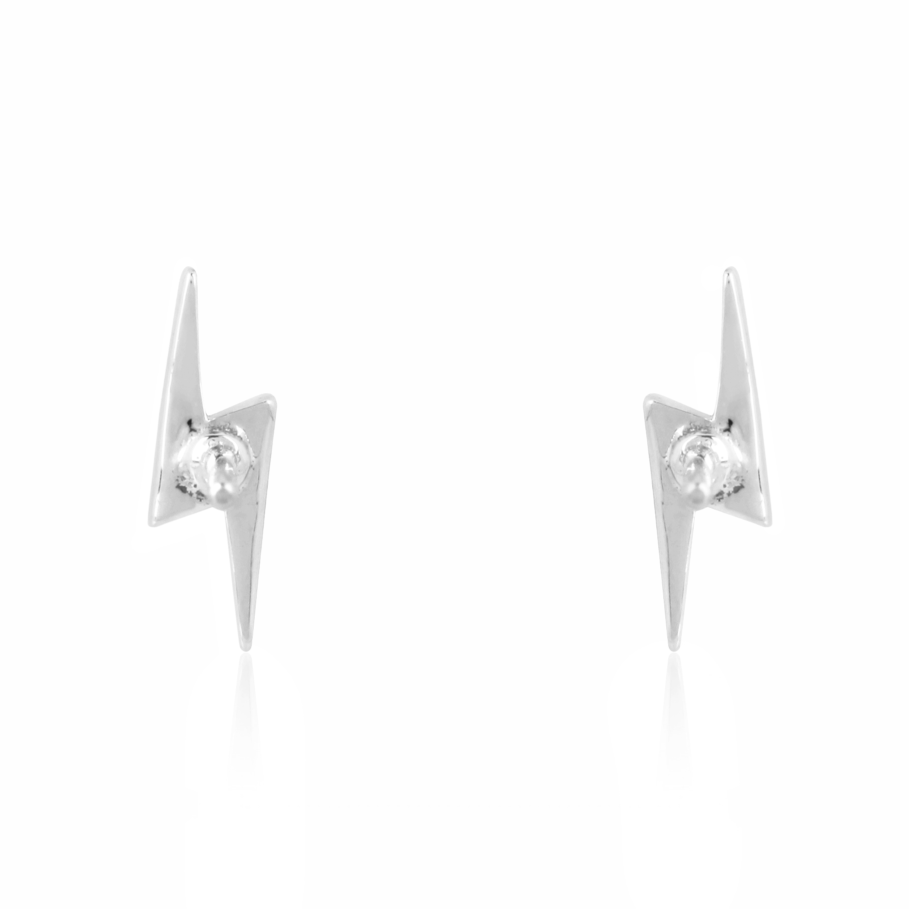 White Gold Classic Lightening Studs