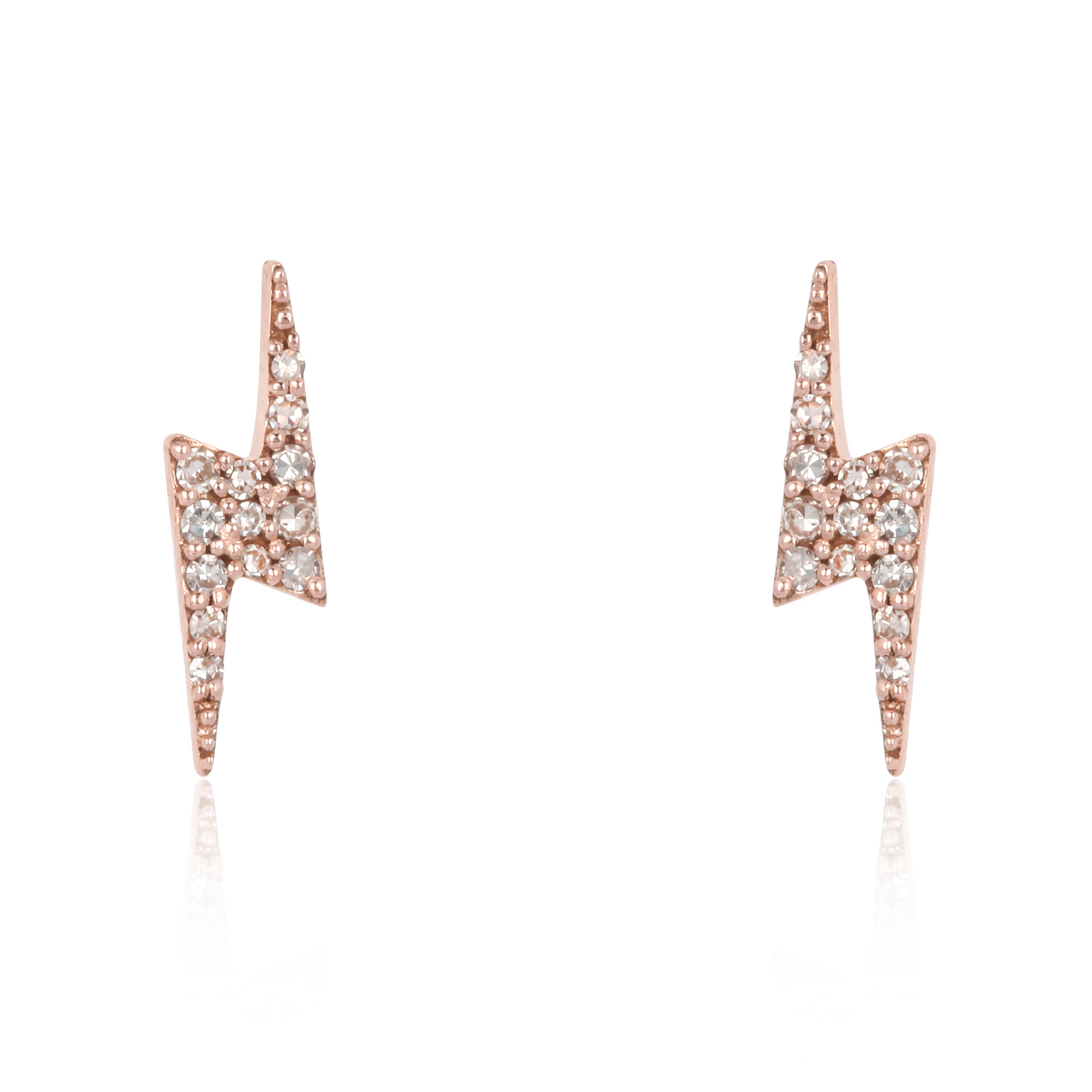 Rose Gold Classic Lightening Studs