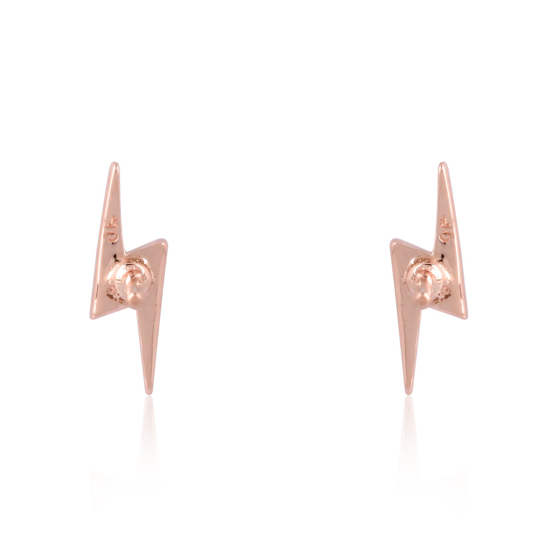 Rose Gold Classic Lightening Studs