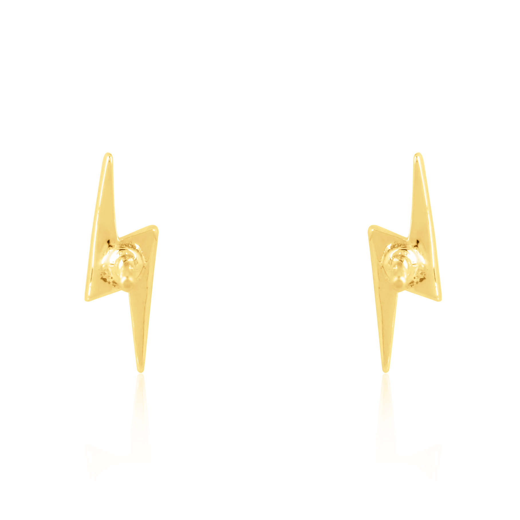 Yellow Gold Classic Lightening Studs