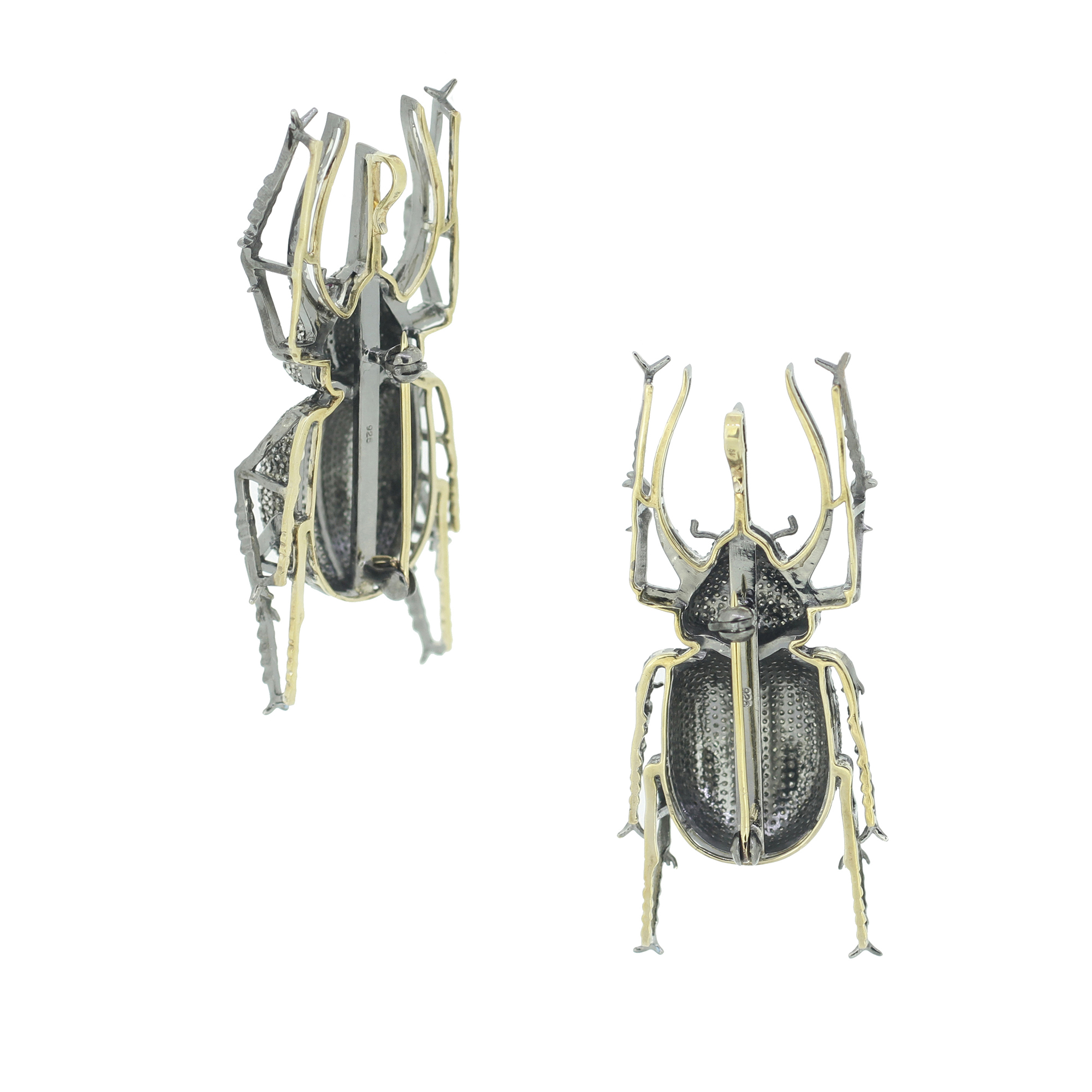 Sterling Silver Diamond Fly Brooch