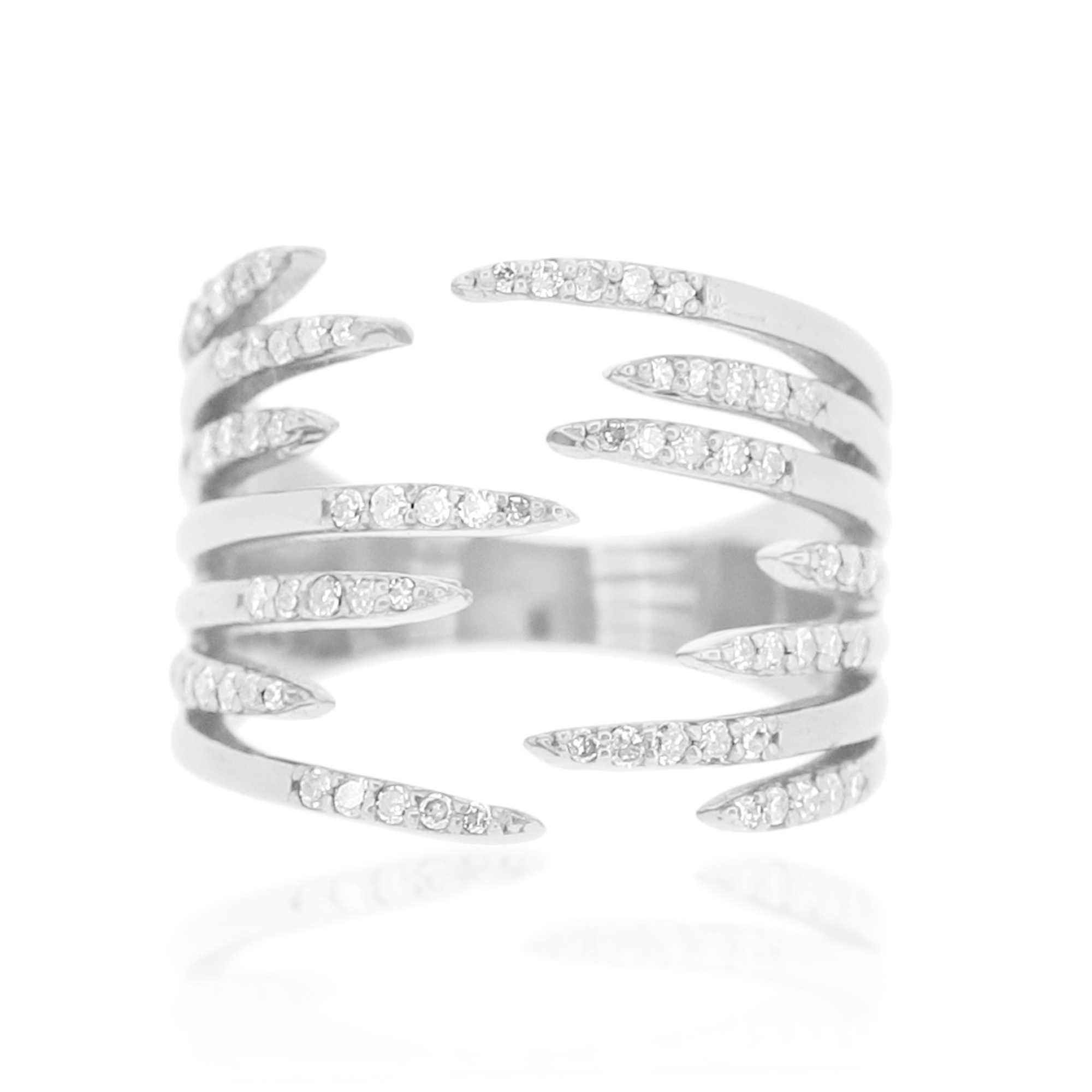 Sterling Silver Gap Diamond Ring