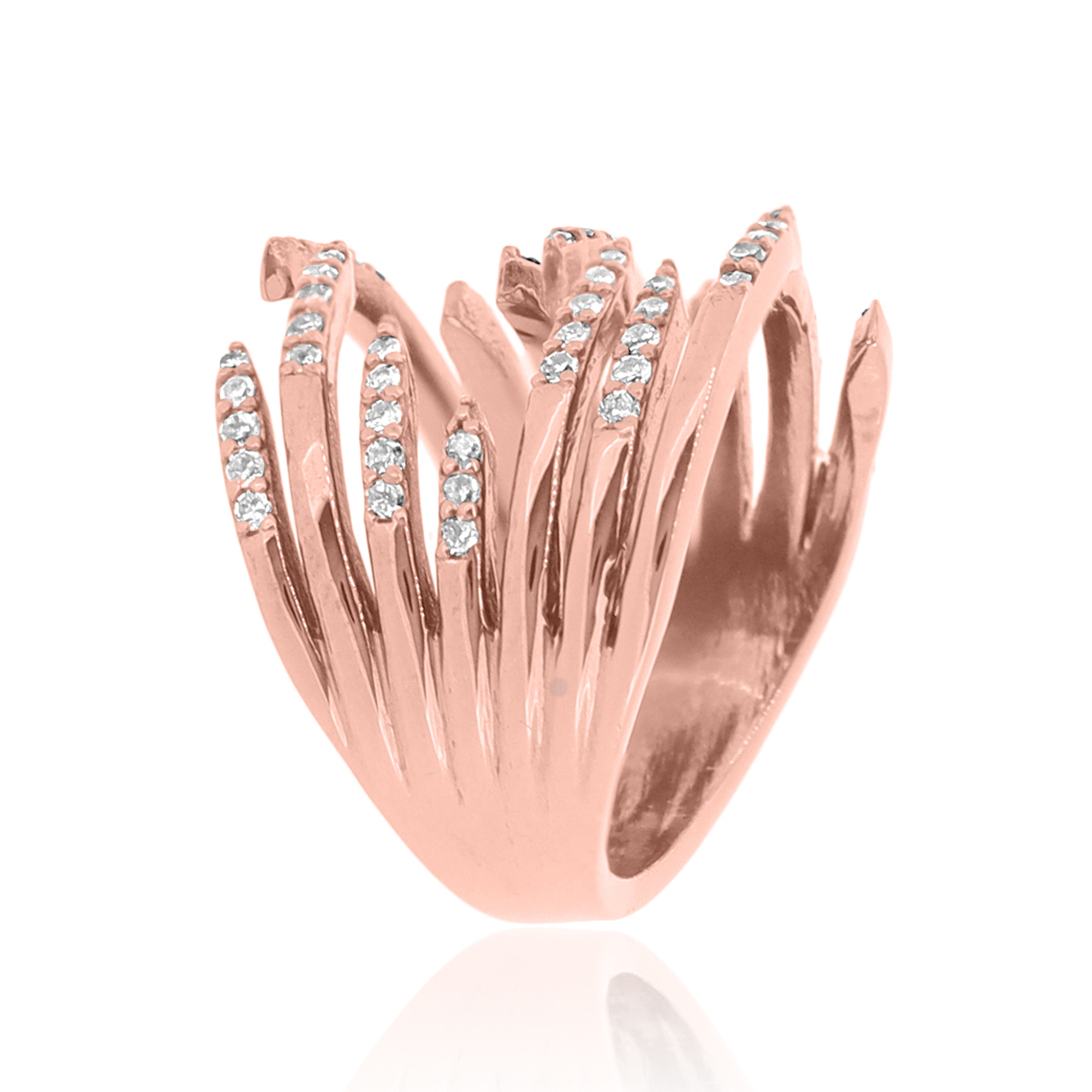 Sterling Silver Gap Diamond Ring