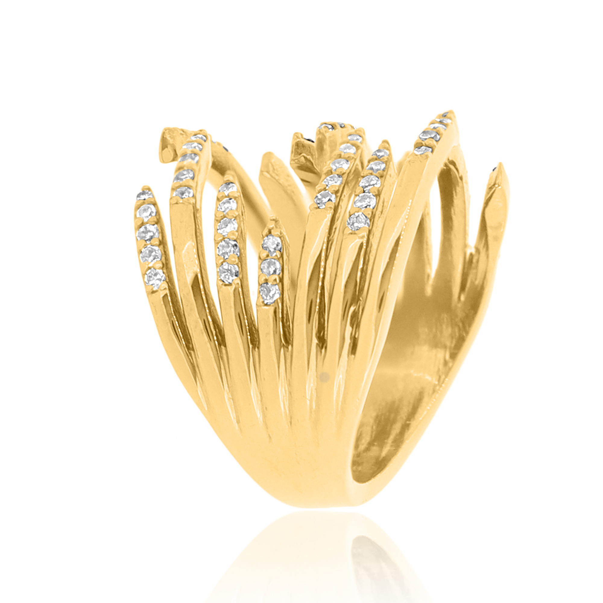 Sterling Silver Gap Diamond Ring