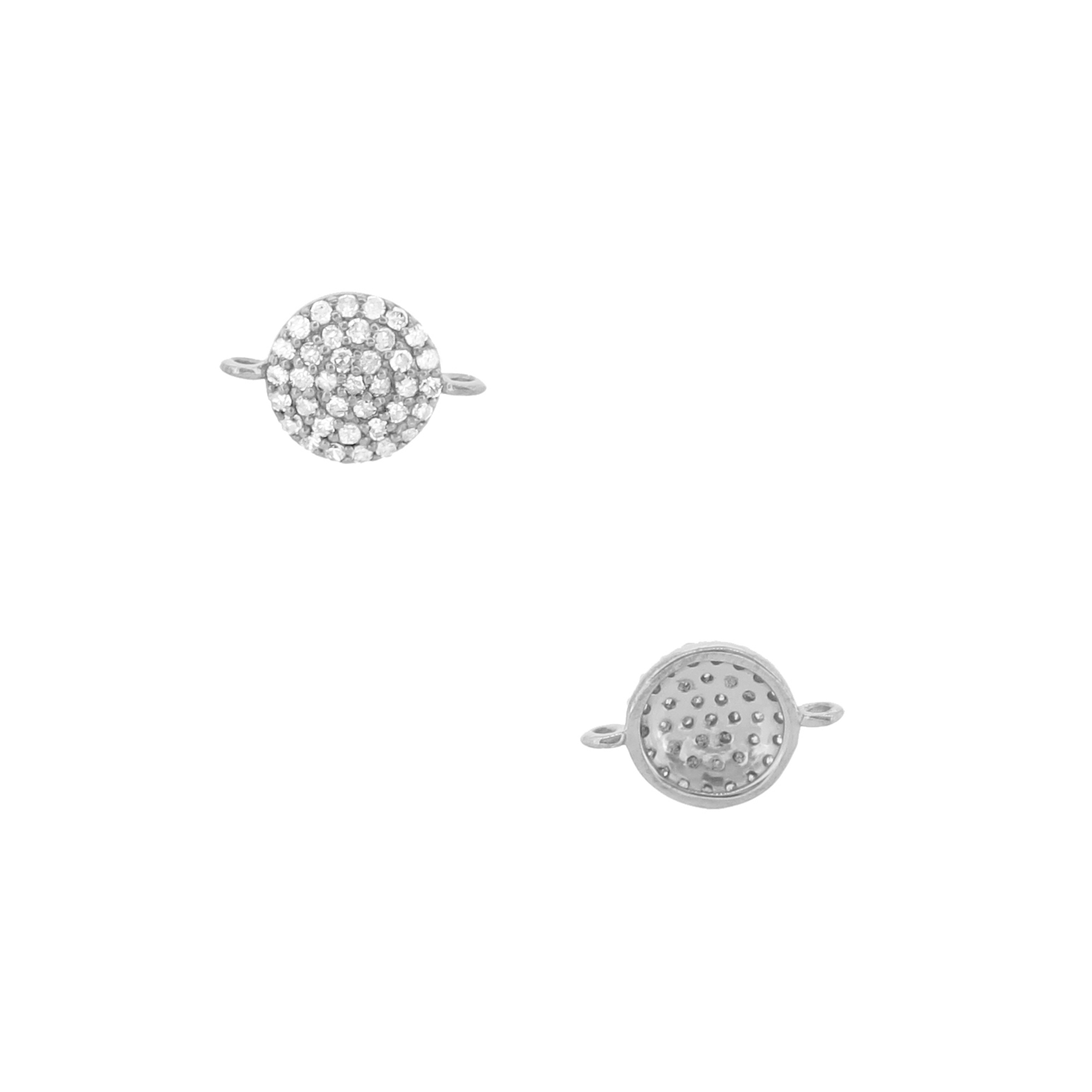 White Gold Diamond Disc Connector