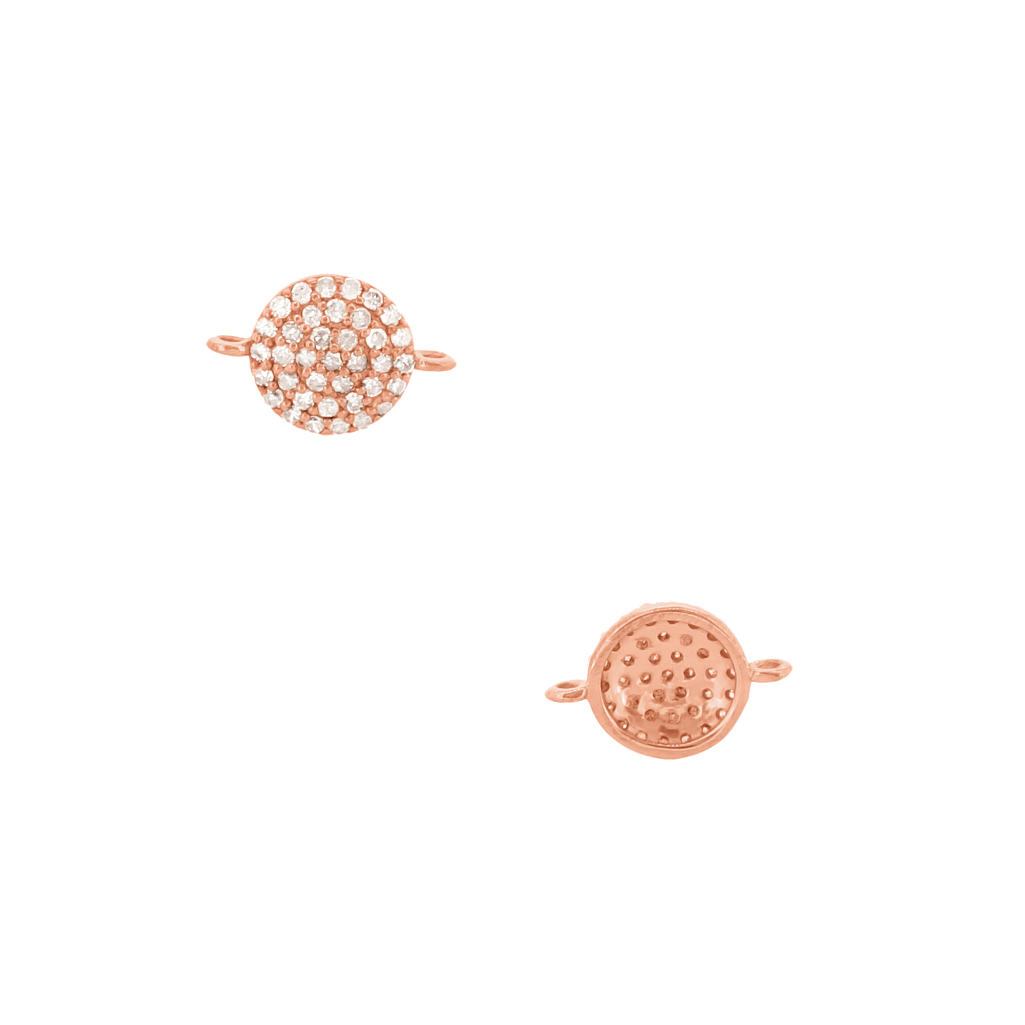 Rose Gold Diamond Disc Connector