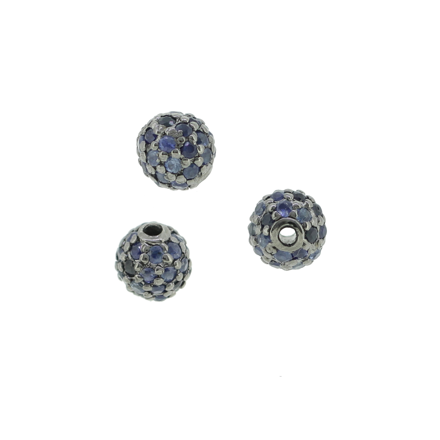 Sterling Silver 6MM Sapphire Beads
