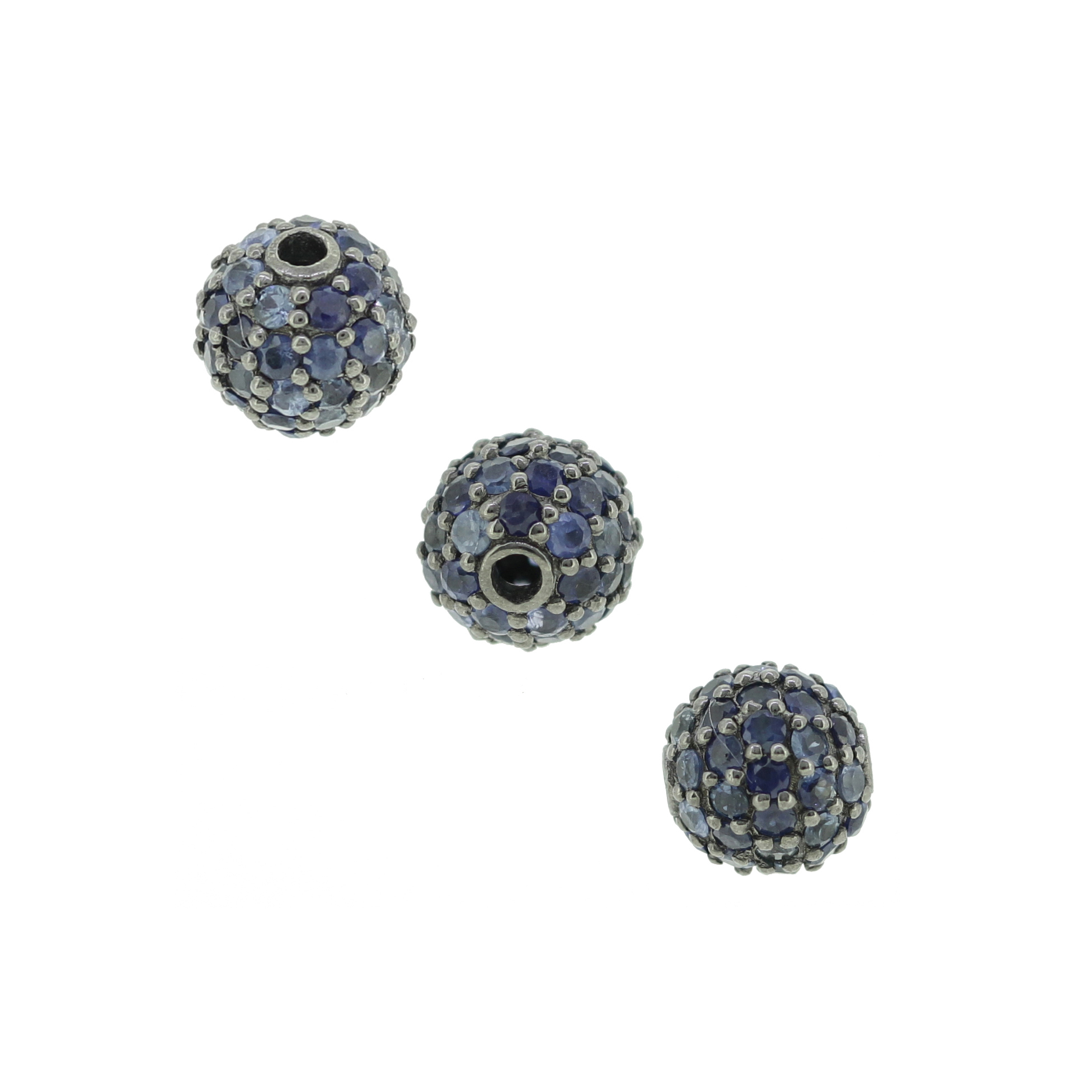 Sterling Silver 86 MM Sapphire Beads