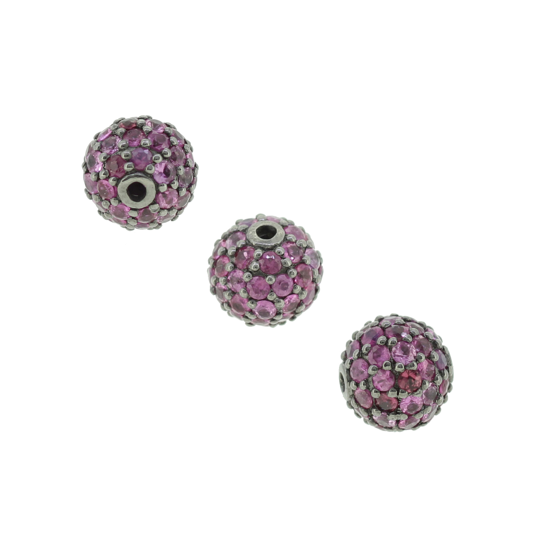 Sterling Silver 86 MM Ruby Beads
