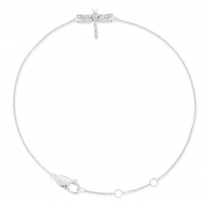 White gold butterfly bracelet Clearance