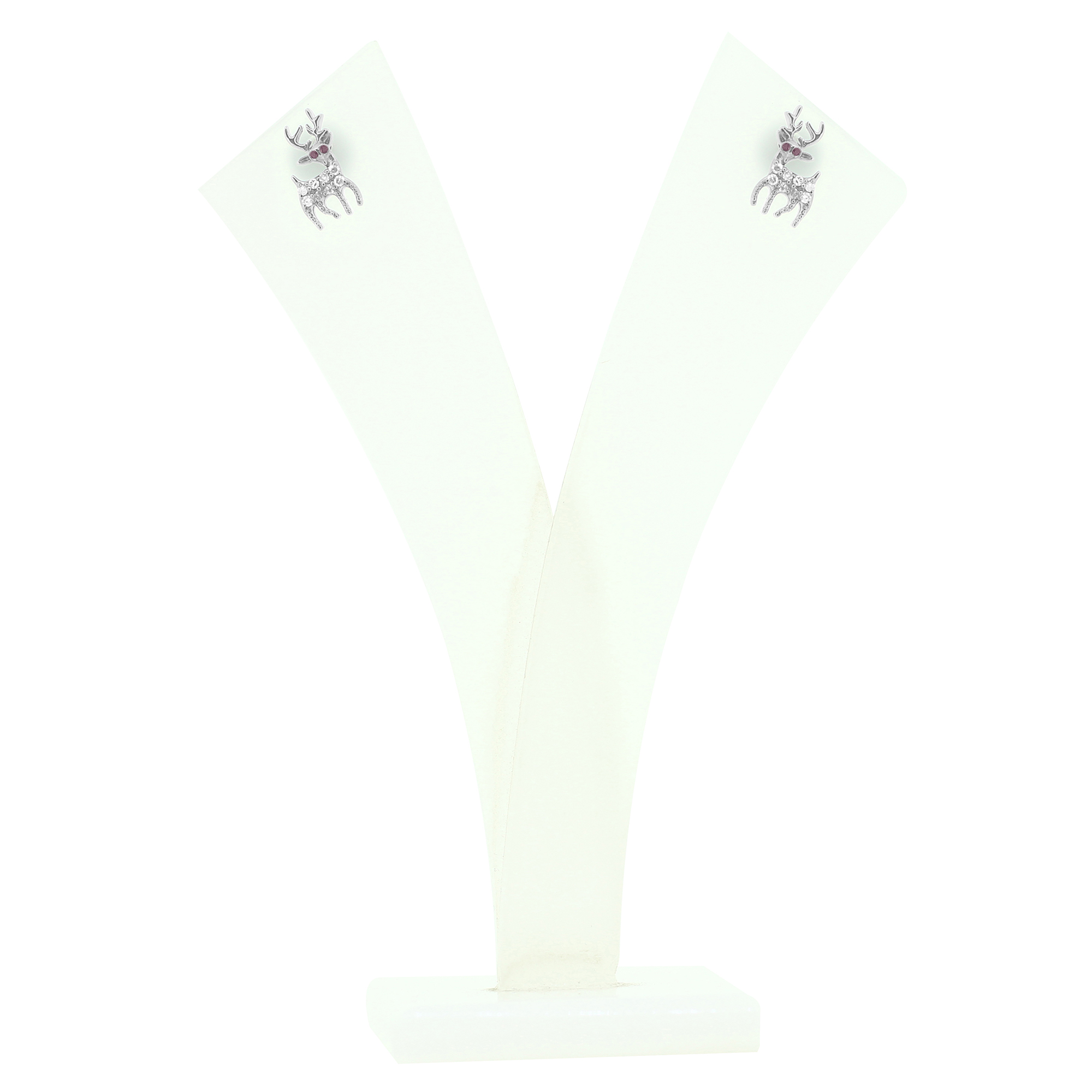 White Gold Diamond Raindeer Studs
