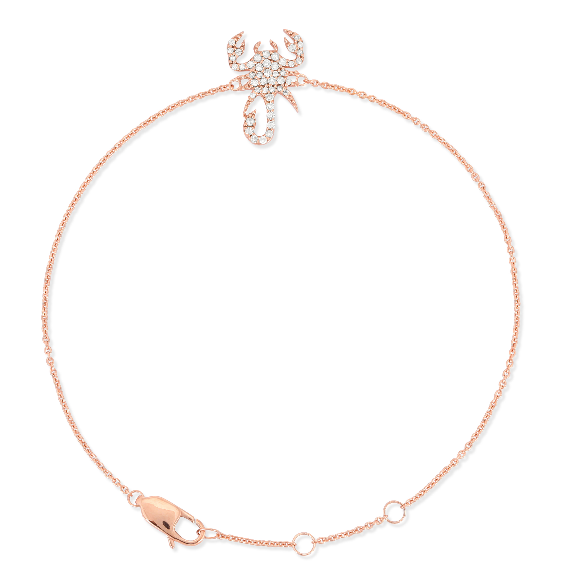 Sterling Silver Scorpio Diamond Bracelet