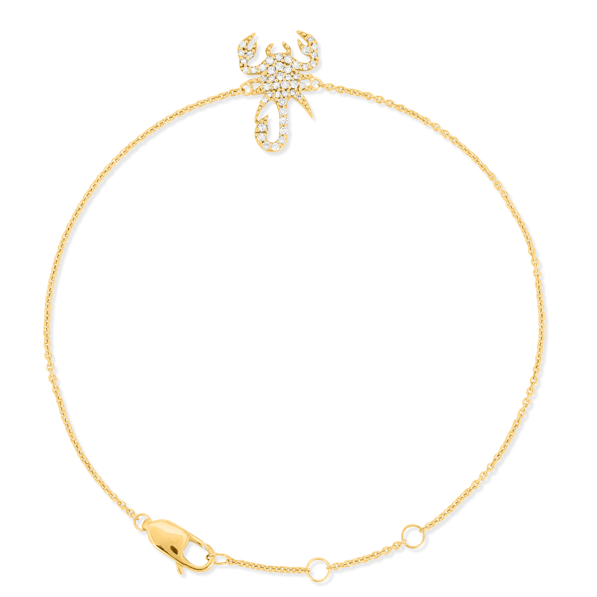Sterling Silver Scorpio Diamond Bracelet