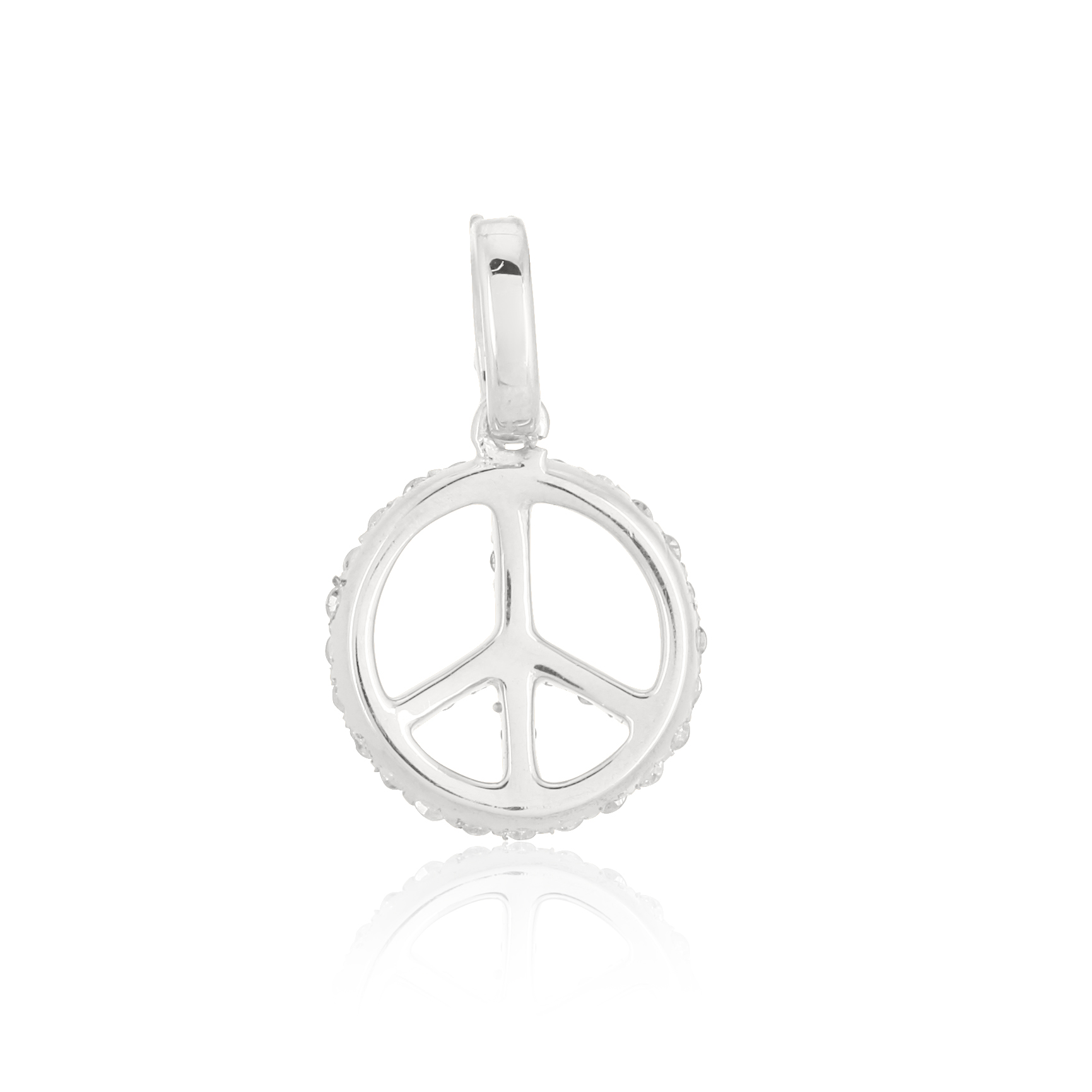 Sterling Silver Peace Diamond Pendant