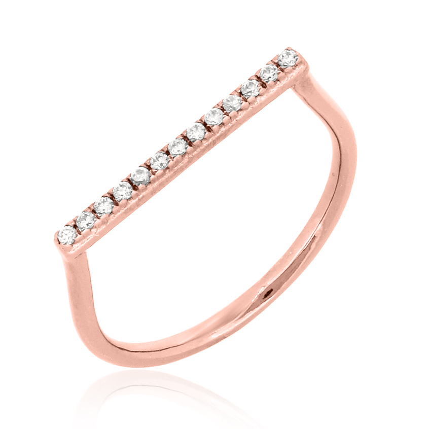 Sterling Silver Single Band Diamond Ring