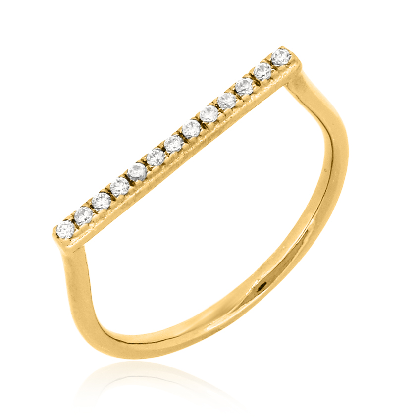 Sterling Silver Single Band Diamond Ring