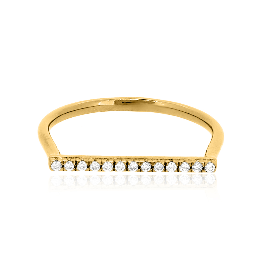 Sterling Silver Single Band Diamond Ring