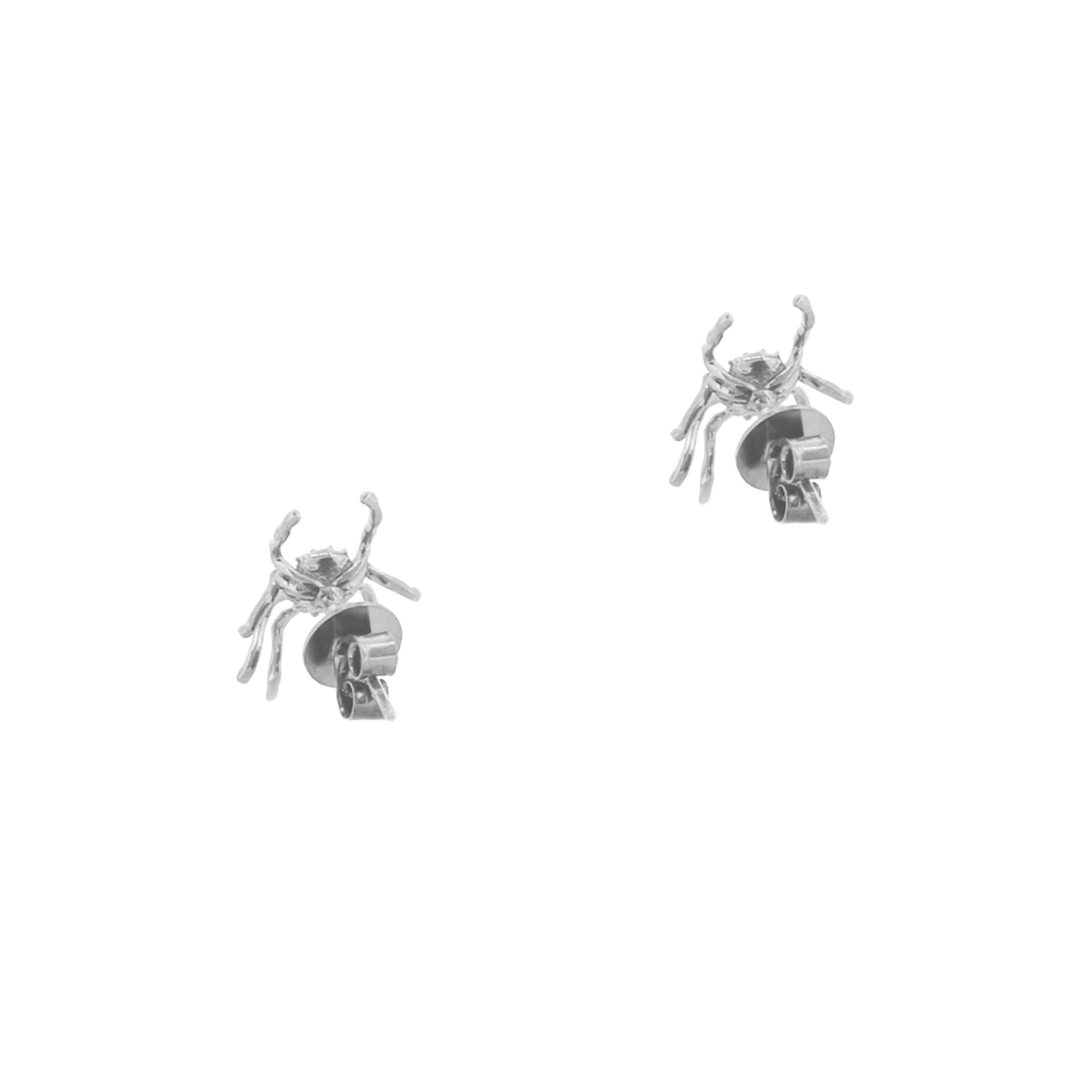White Gold Diamond Spider Ear Studs