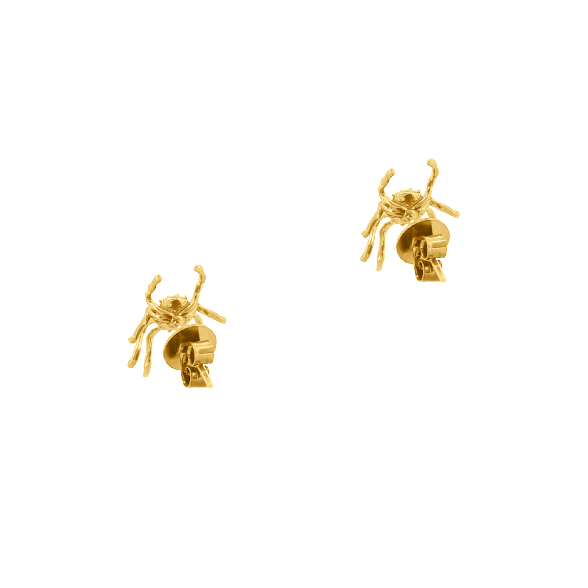Yellow Gold Diamond Spider Ear Studs