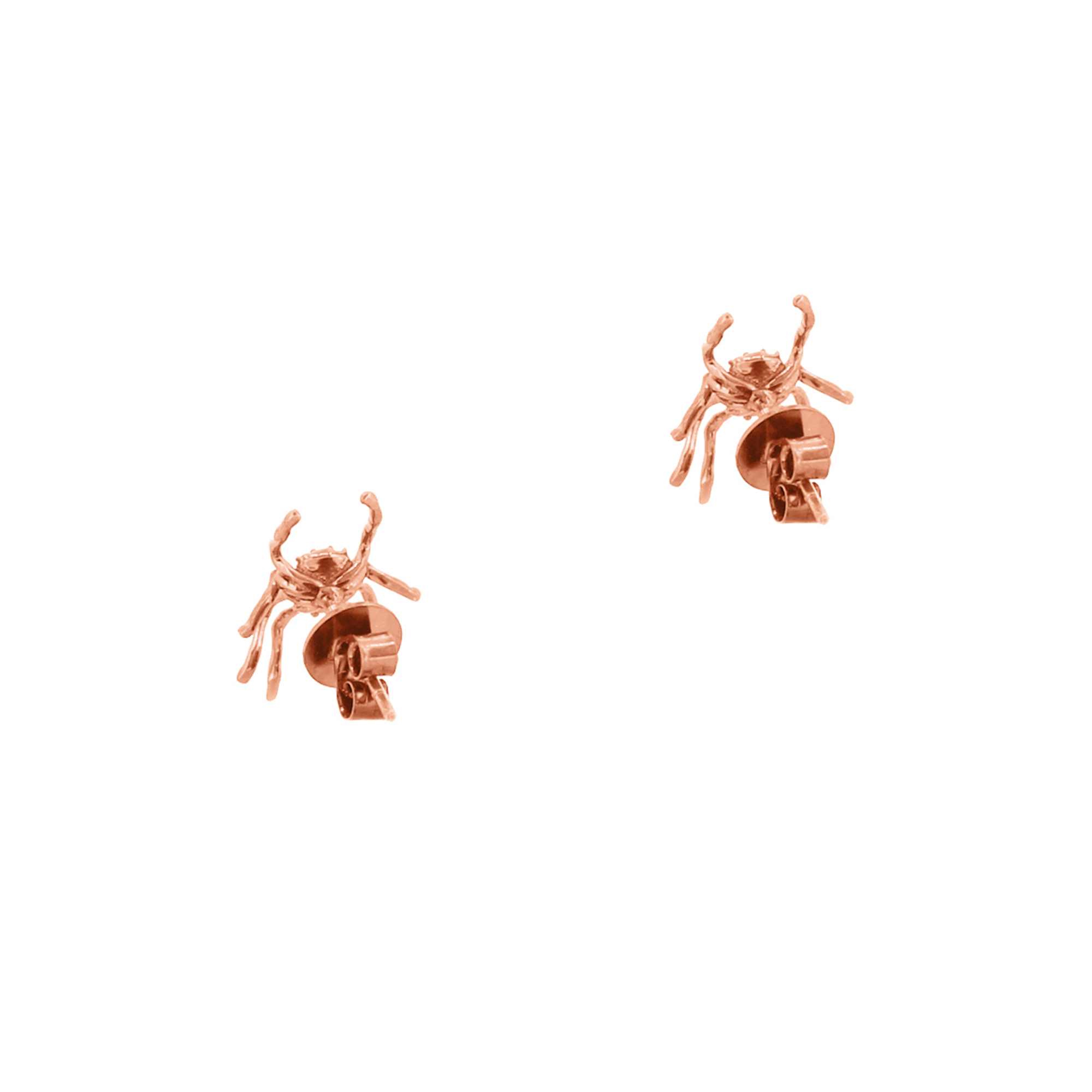 Rose Gold Diamond Spider Ear Studs