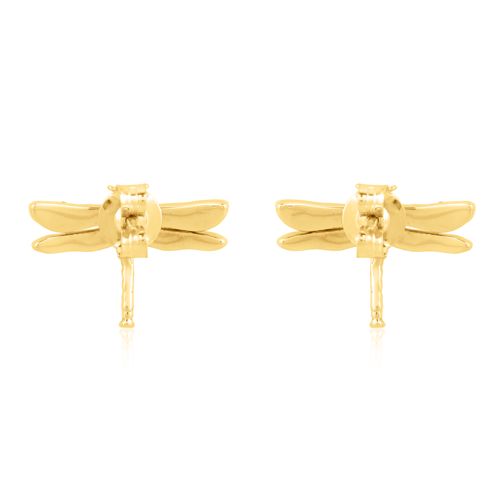 Yellow Gold Diamond Butterfly Studs