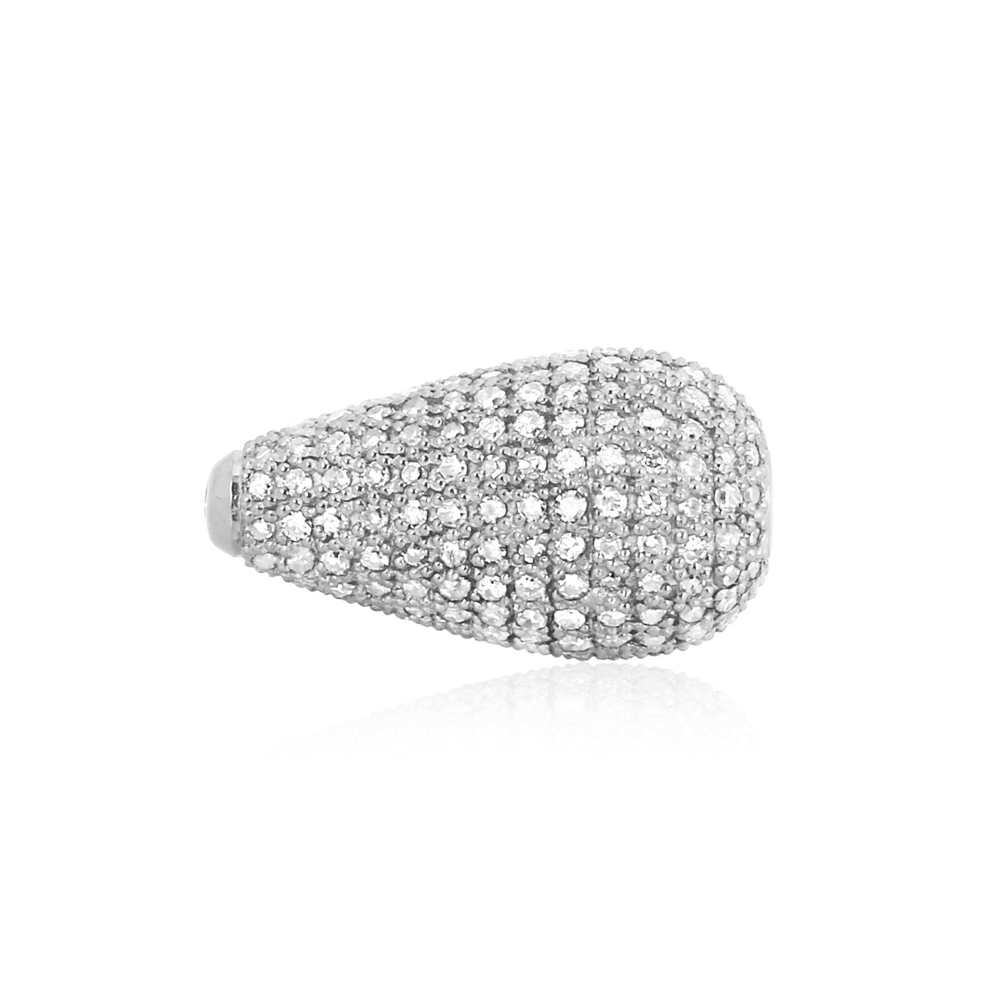 White Gold 18 X 10MM Pave Diamond Drops