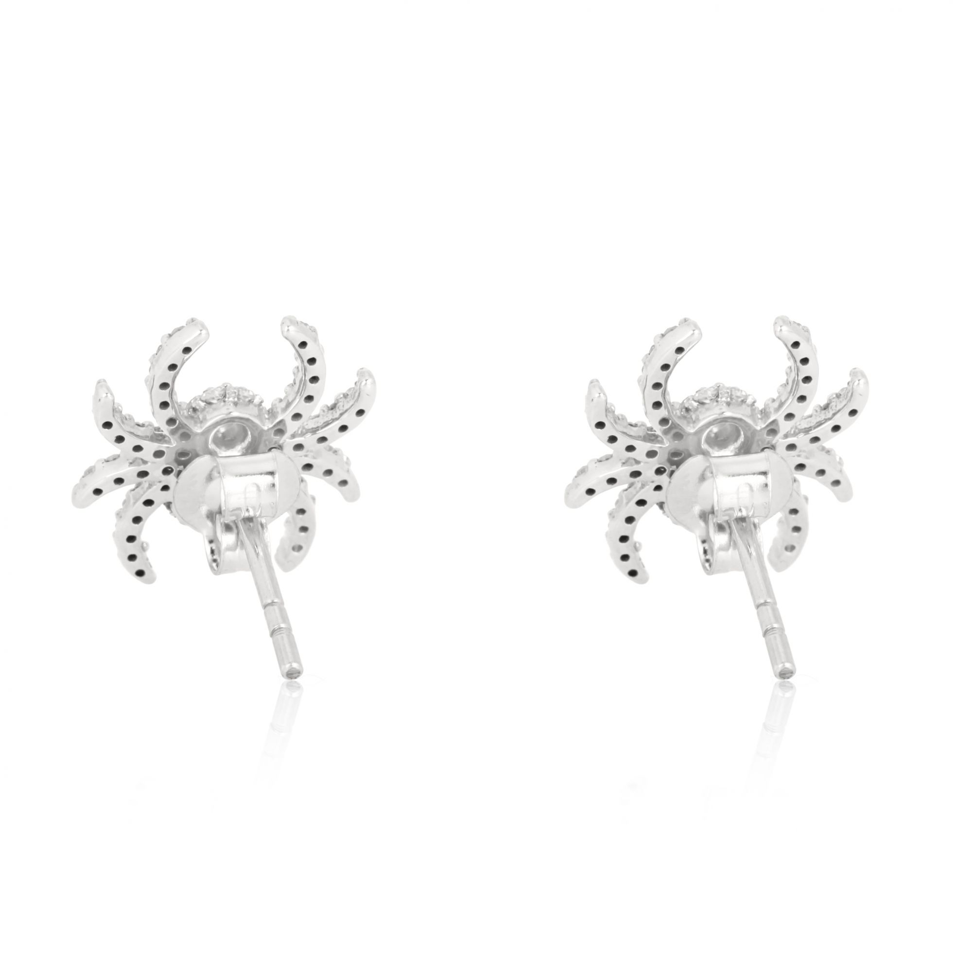 White Gold Diamond Spider Studs