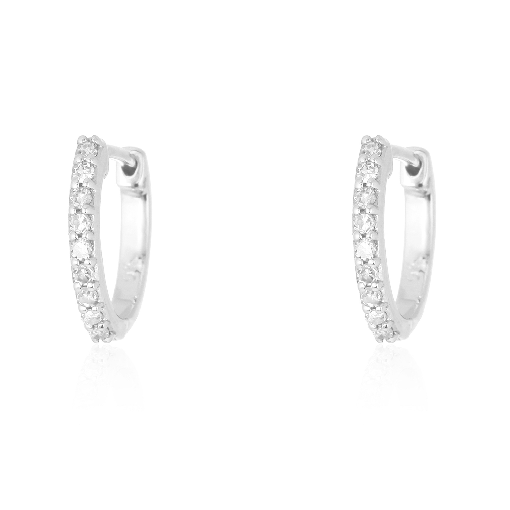 White Gold Diamond Hoop Earrings