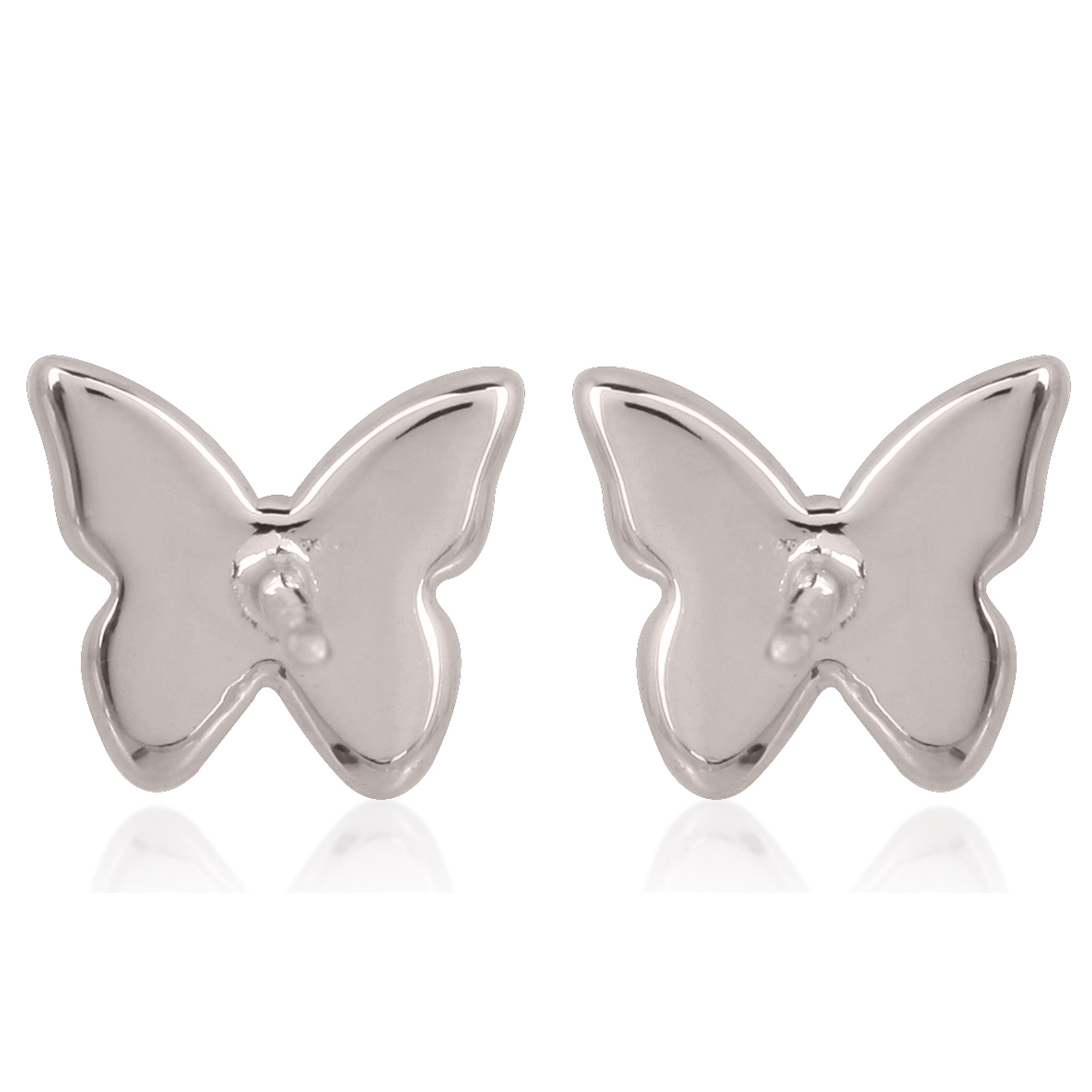 Sterling Silver Diamond Butterfly Earrings