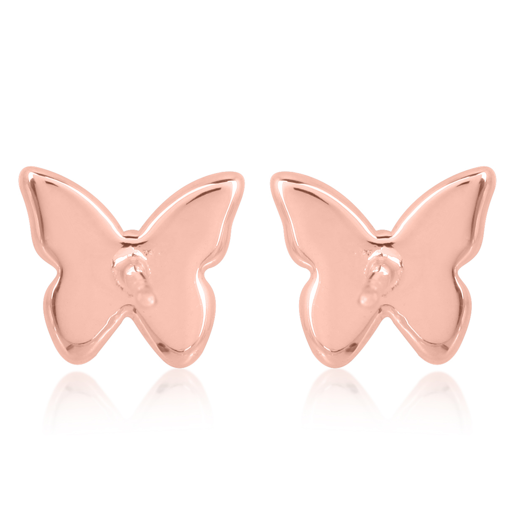 Rose Gold Butterfly Diamond Earrings