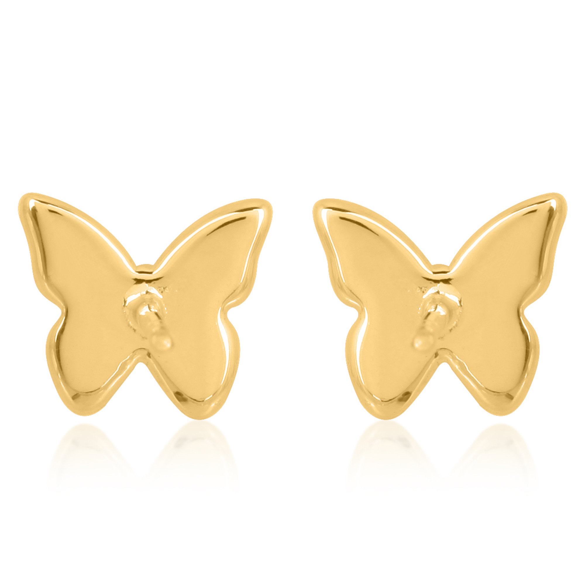 Yellow Gold Butterfly Diamond Earrings