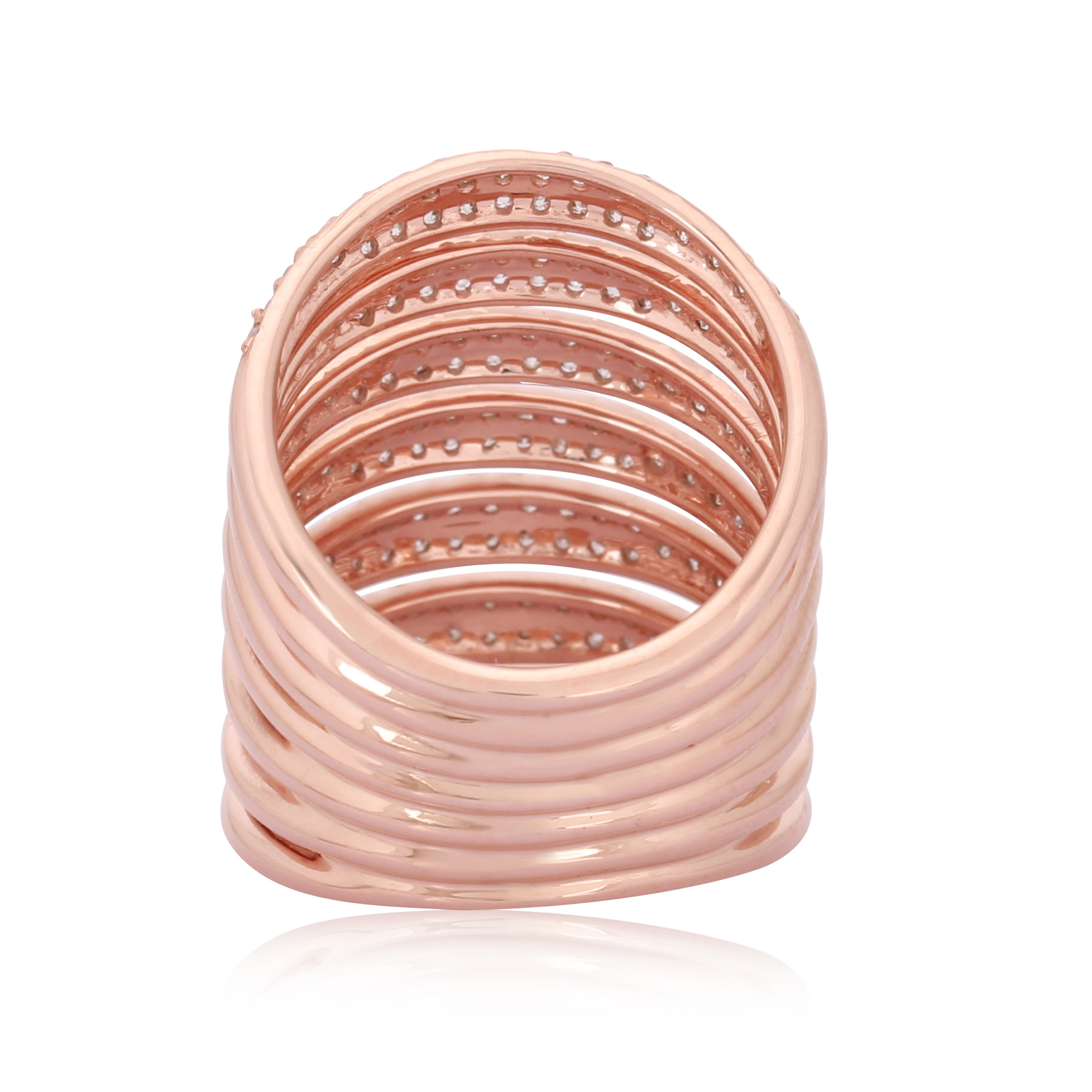 Sterling Silver Multiband Diamond Ring