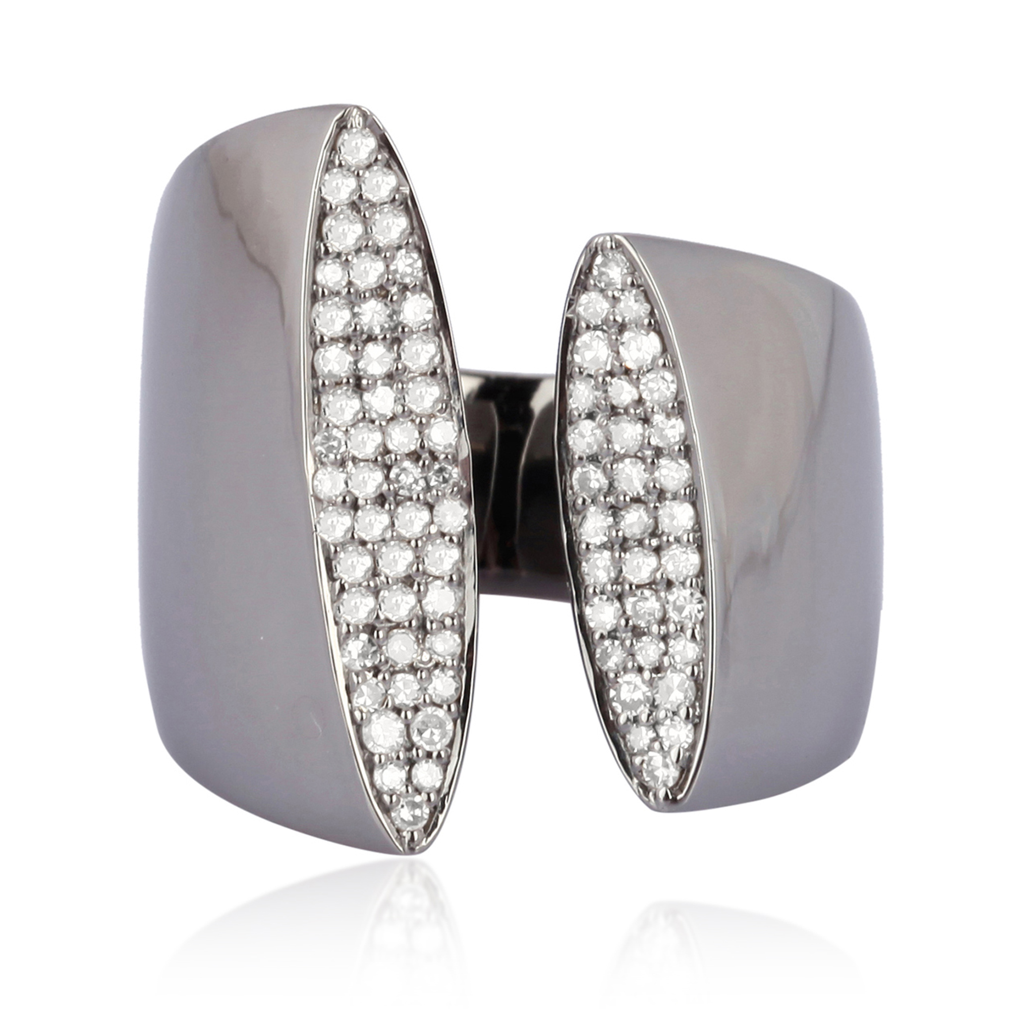 Sterling Silver Gap Diamond Ring