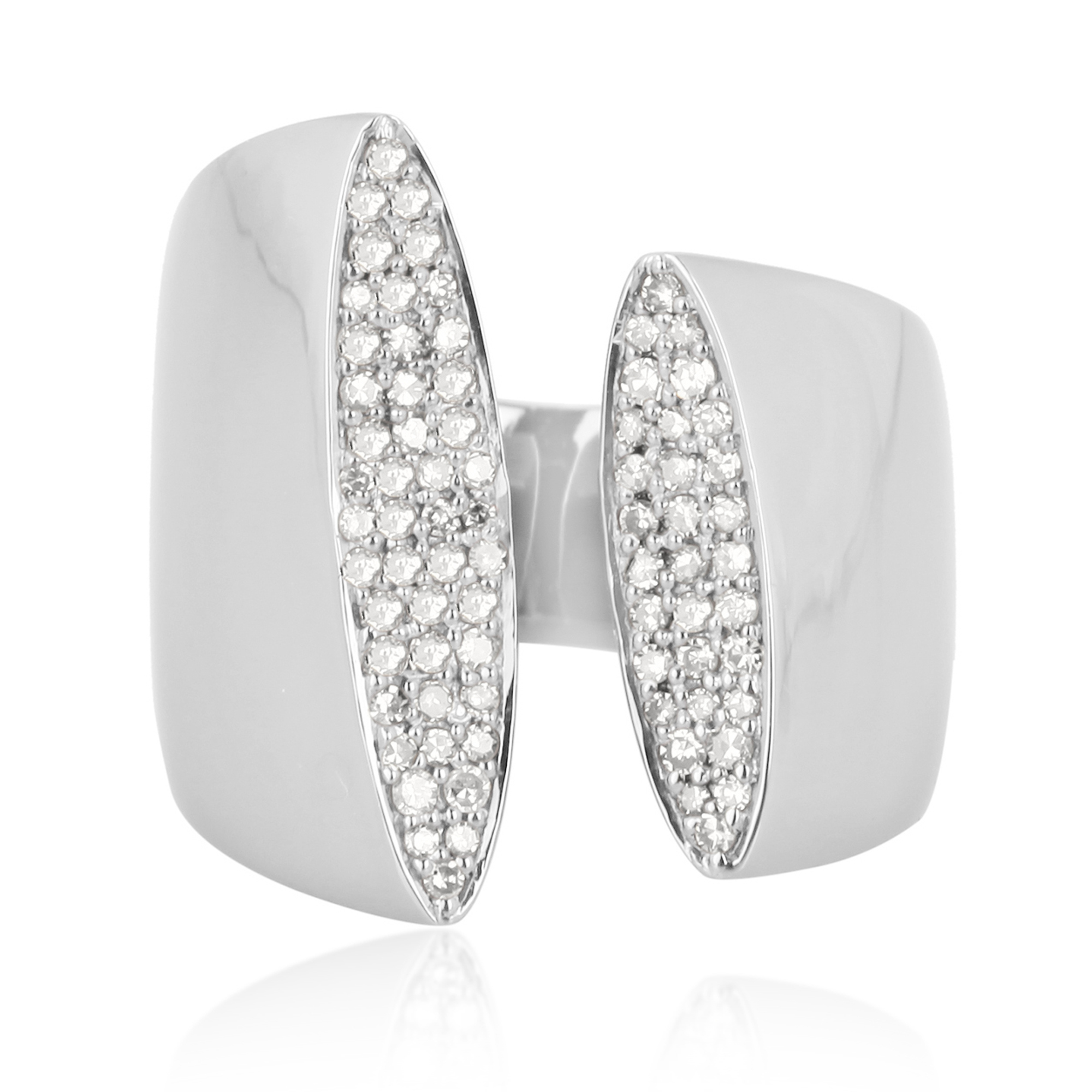 Sterling Silver Gap Diamond Ring