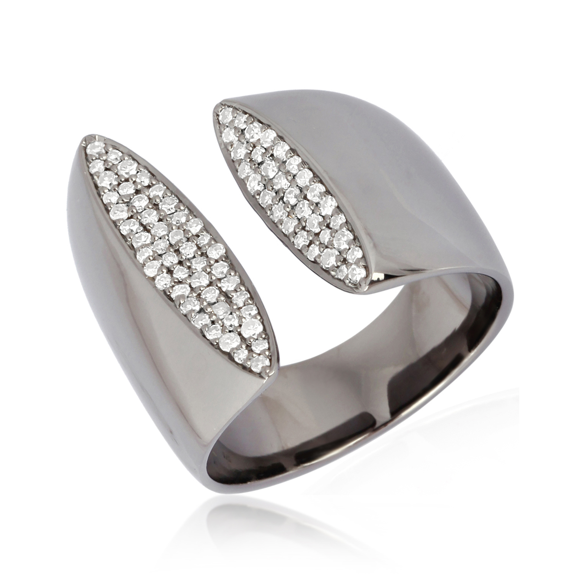 Sterling Silver Gap Diamond Ring