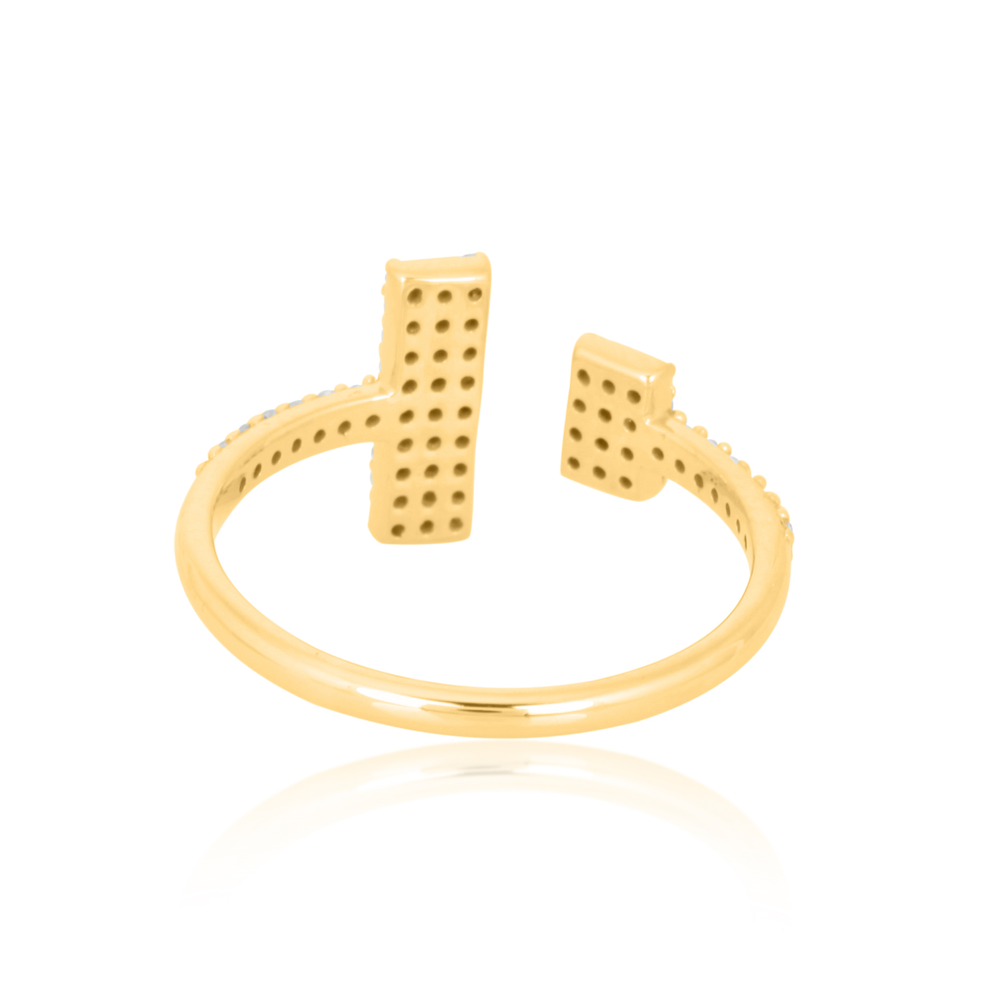 Sterling Silver Diamond Gap Ring