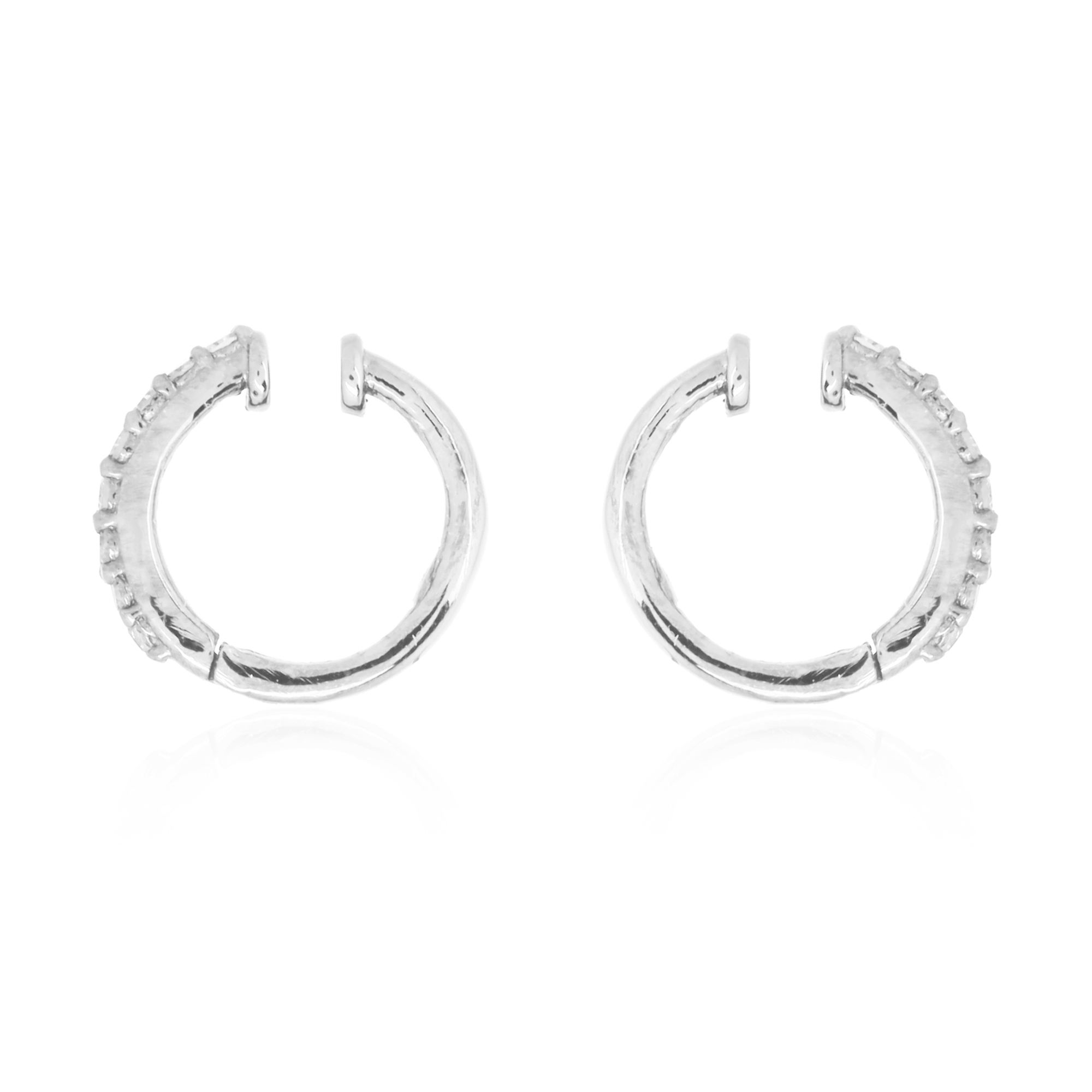 White Gold Diamond Ear Cuffs