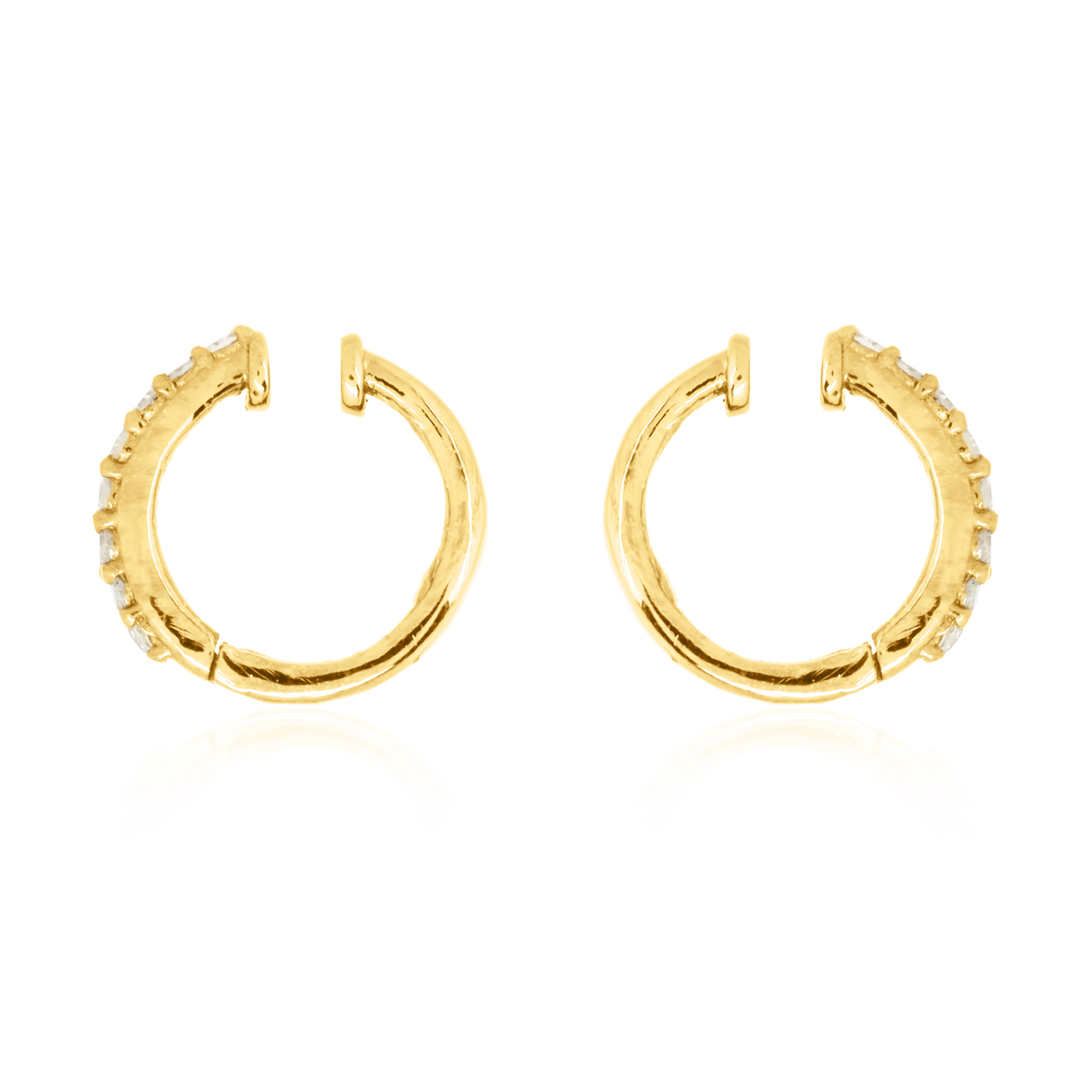 Yellow Gold Diamond Ear Cuffs