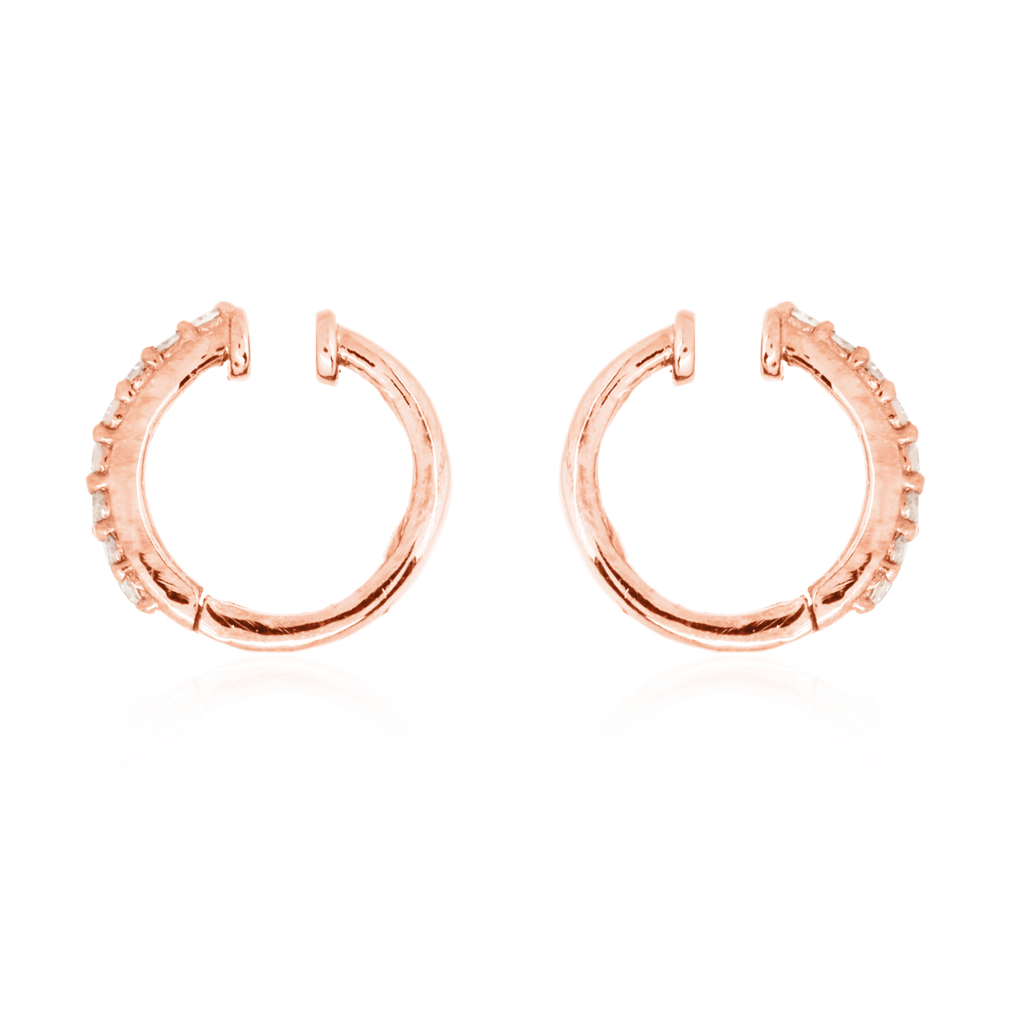Rose Gold Diamond Ear Cuffs