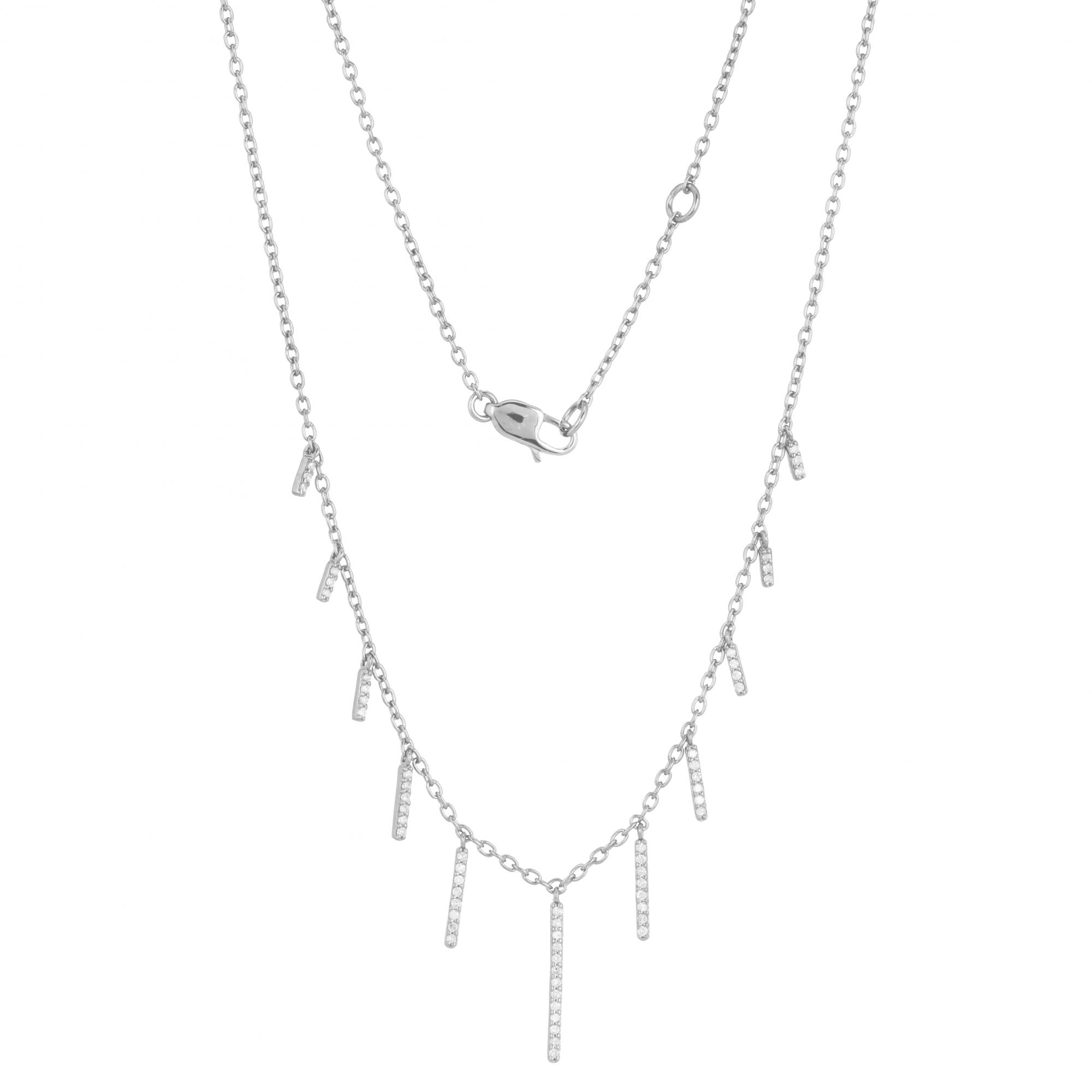 White Gold Classic Charm Necklace