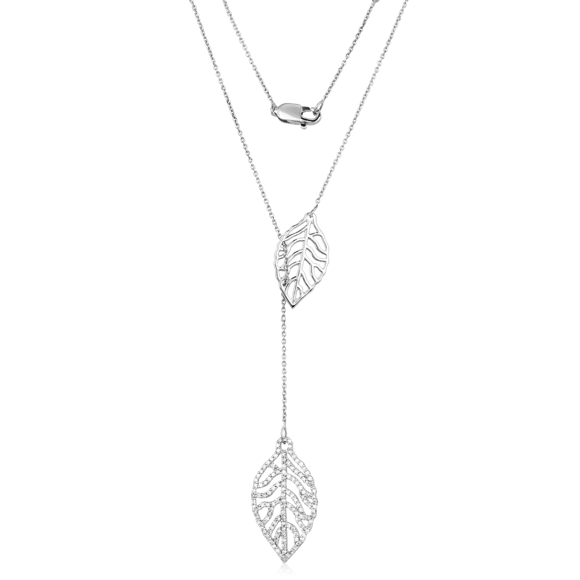 White Gold Leaf Diamond necklace