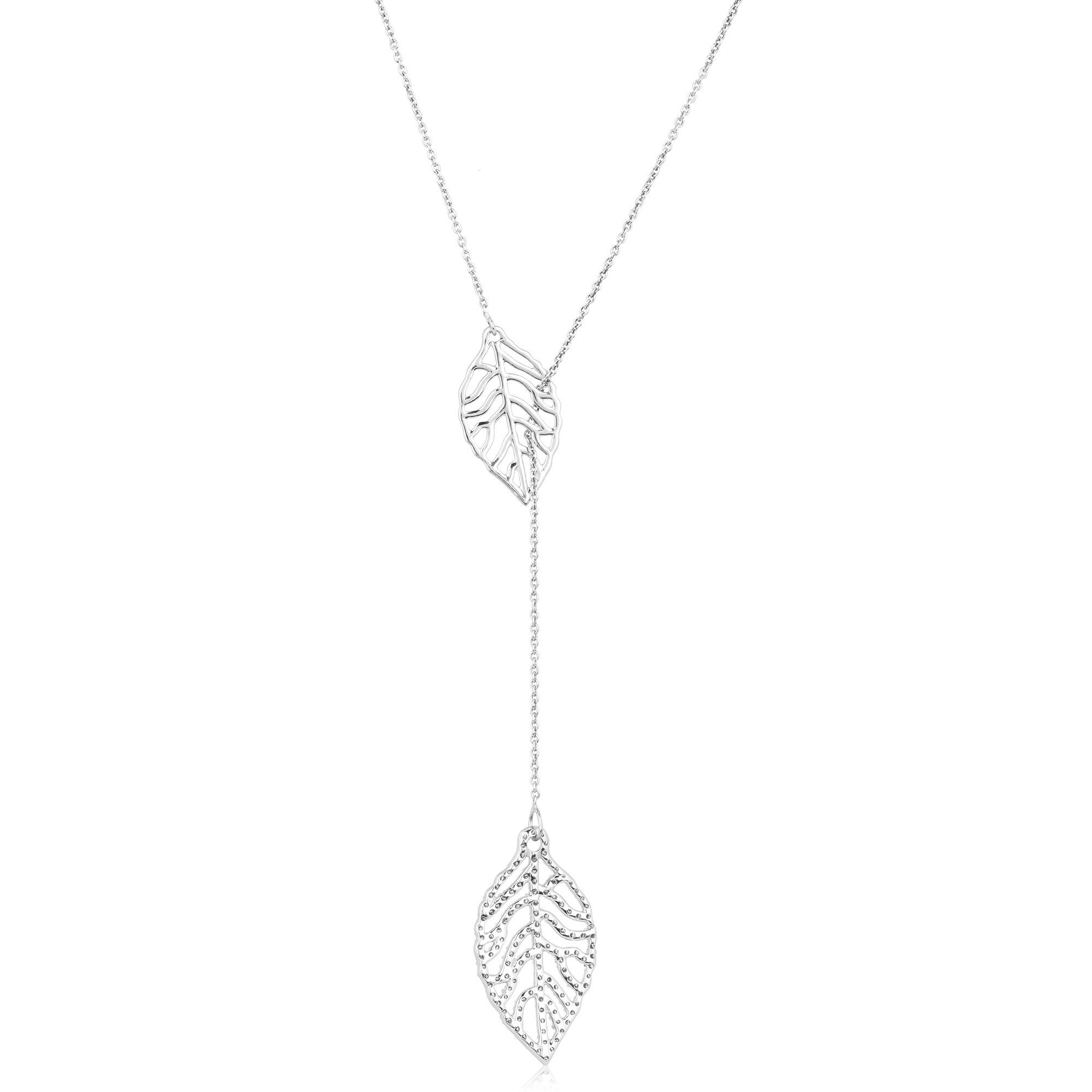 White Gold Leaf Diamond necklace