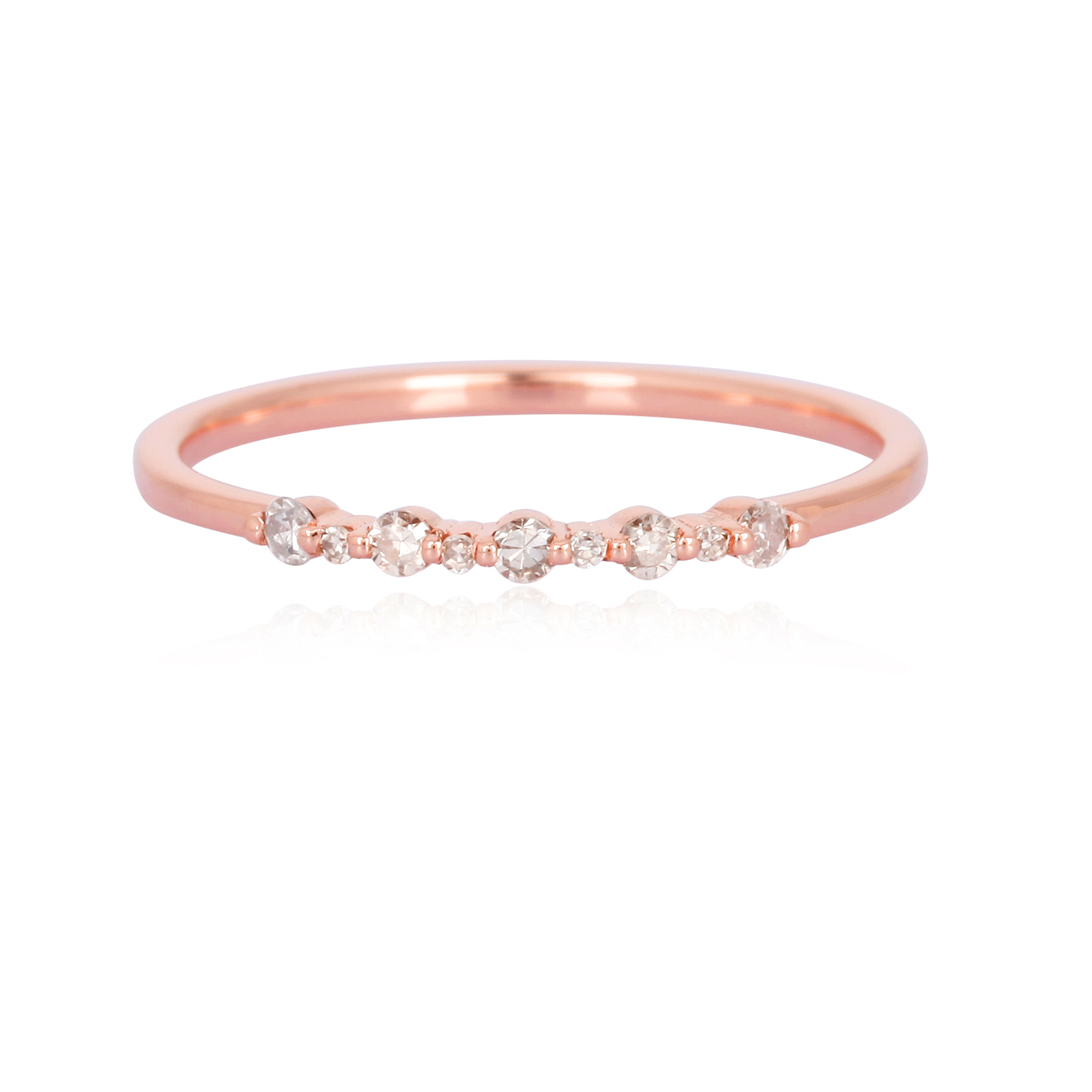 Rose Gold Diamond Band Ring